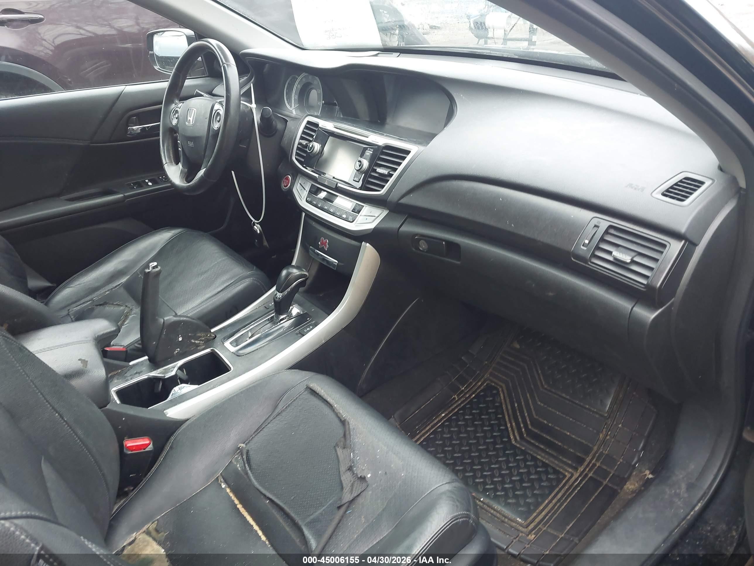 2013 Honda Accord Ex-l V-6 Black vin: 1HGCR3F87DA047691