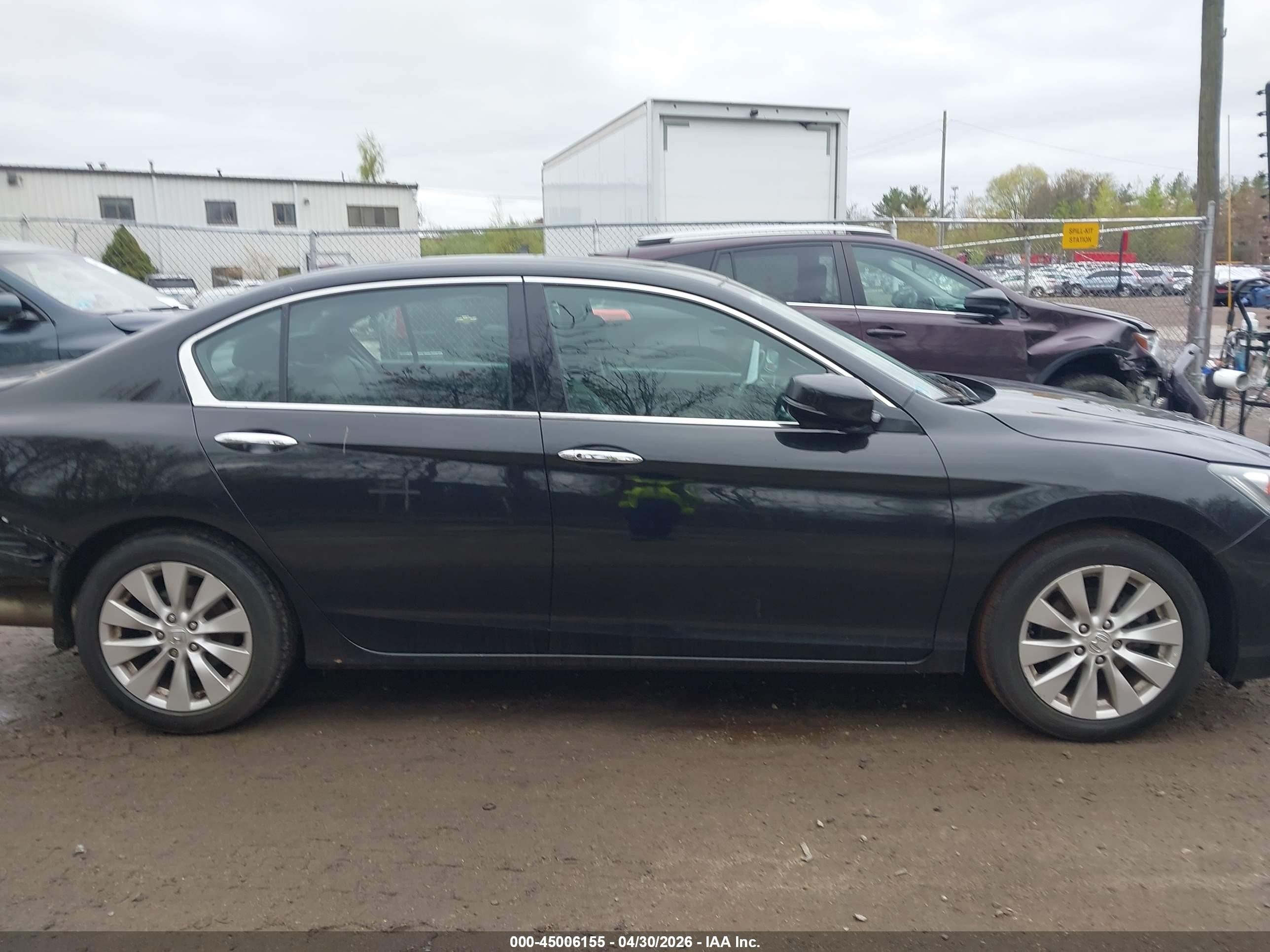 2013 Honda Accord Ex-l V-6 Black vin: 1HGCR3F87DA047691
