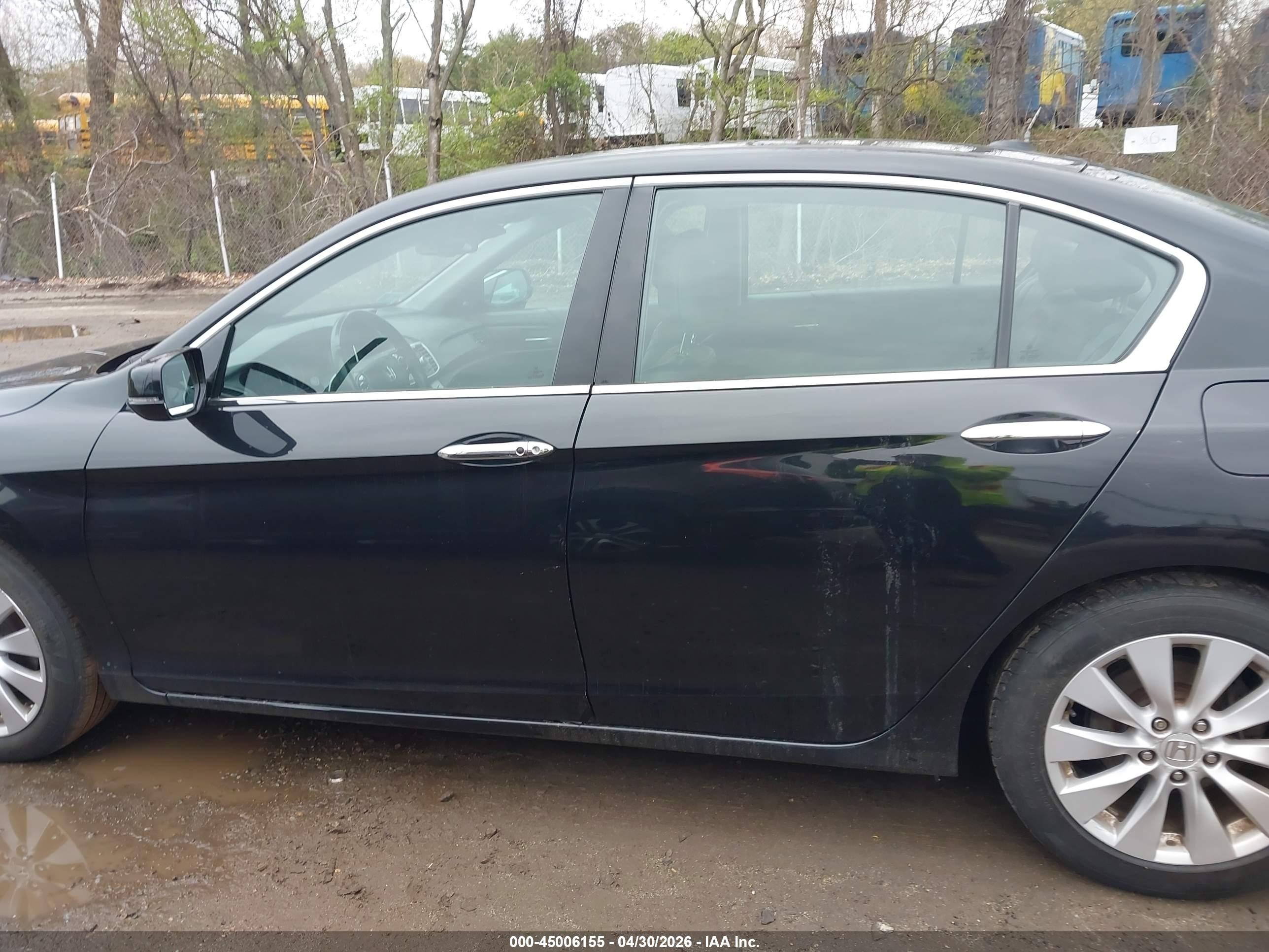 2013 Honda Accord Ex-l V-6 Black vin: 1HGCR3F87DA047691