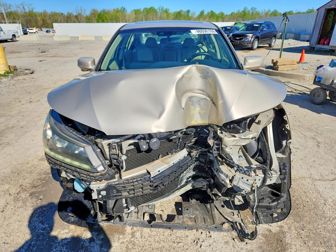 2013 Honda Accord Exl Cream vin: 1HGCR3F87DA049246