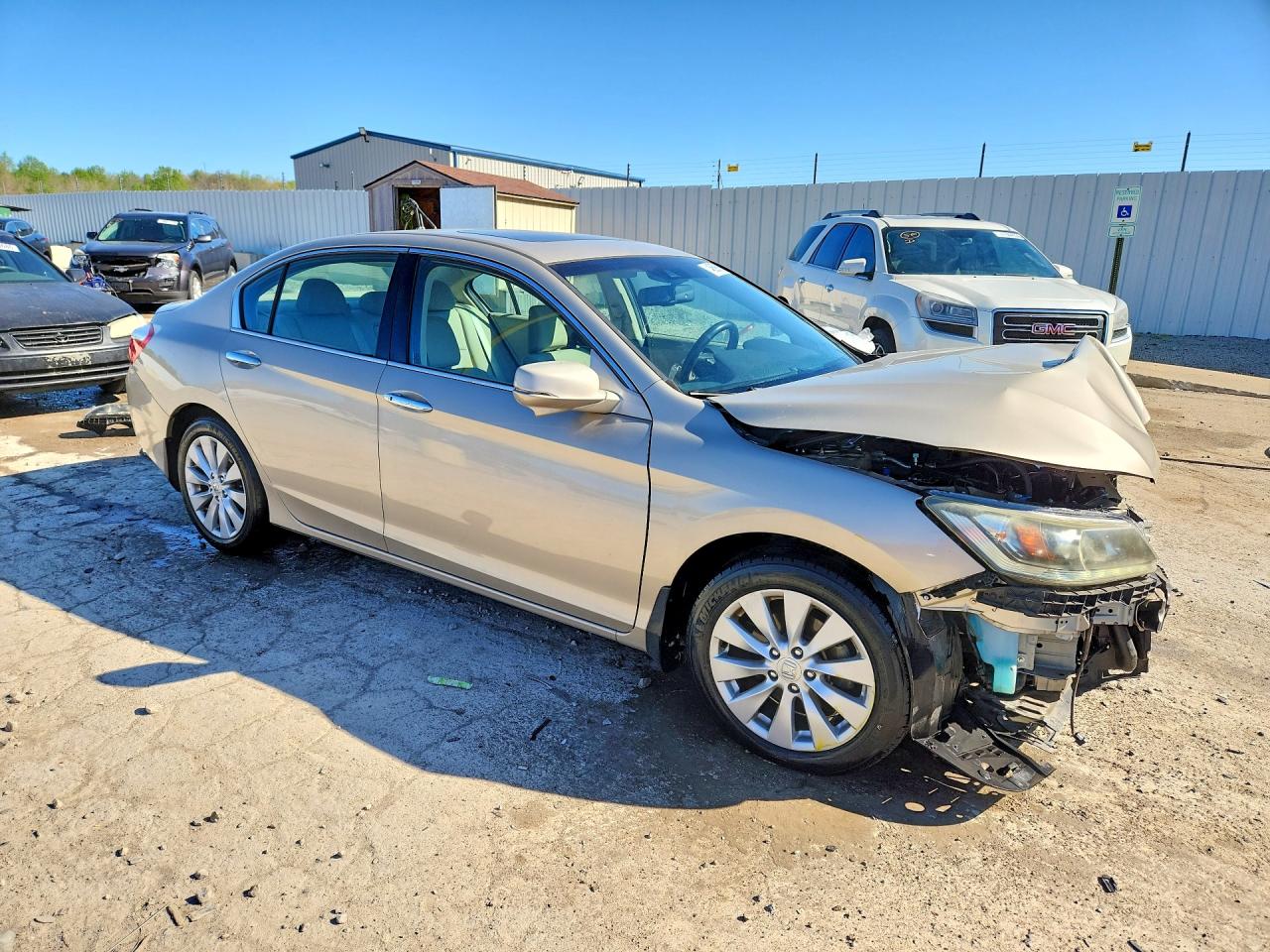 2013 Honda Accord Exl Cream vin: 1HGCR3F87DA049246