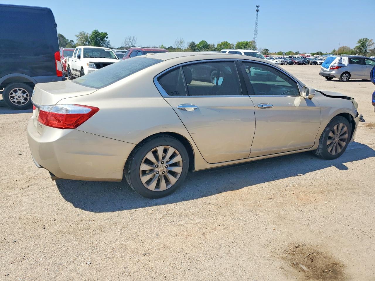 2014 Honda Accord Exl Cream vin: 1HGCR3F87EA021366