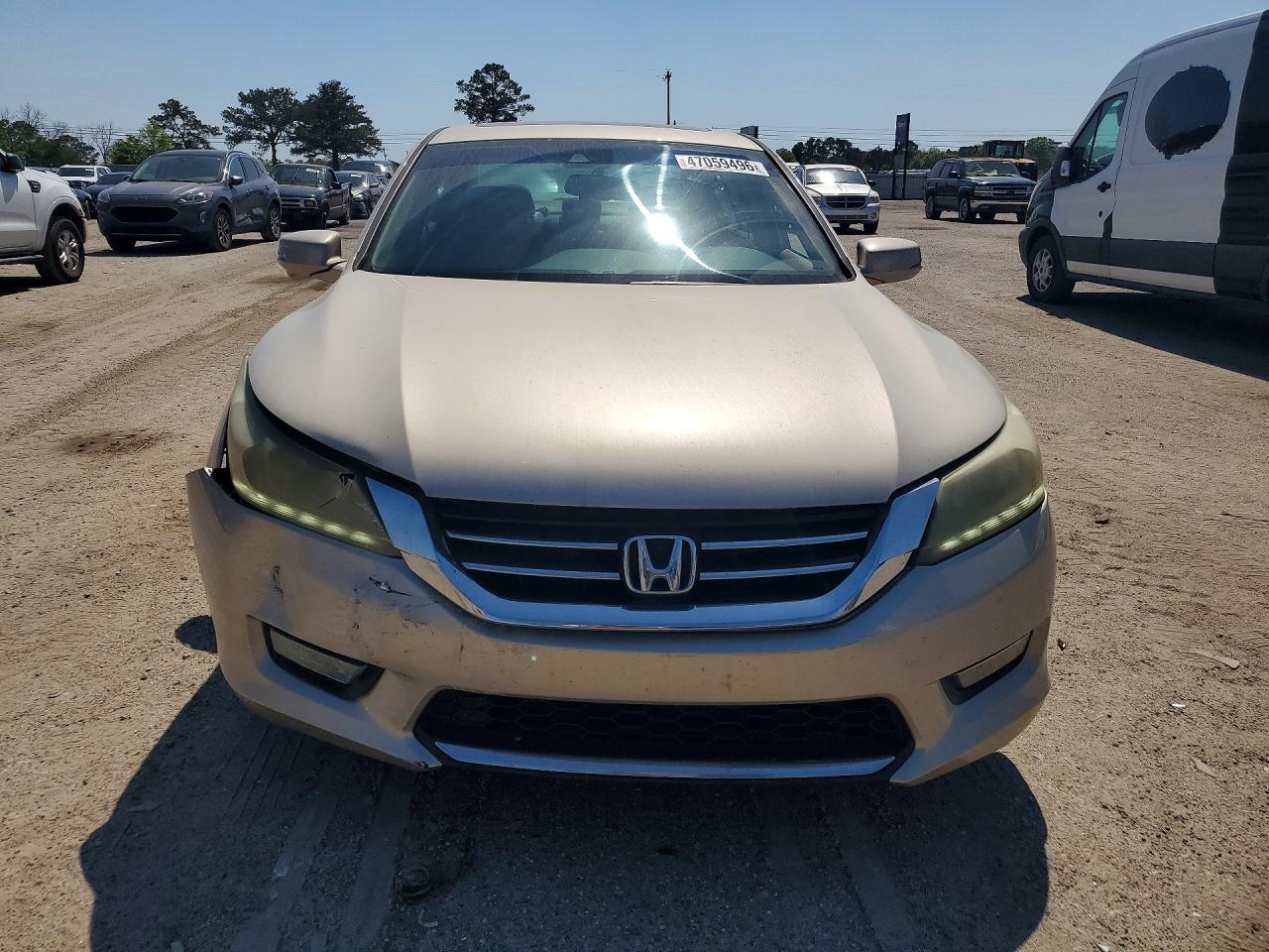 2014 Honda Accord Exl Cream vin: 1HGCR3F87EA021366