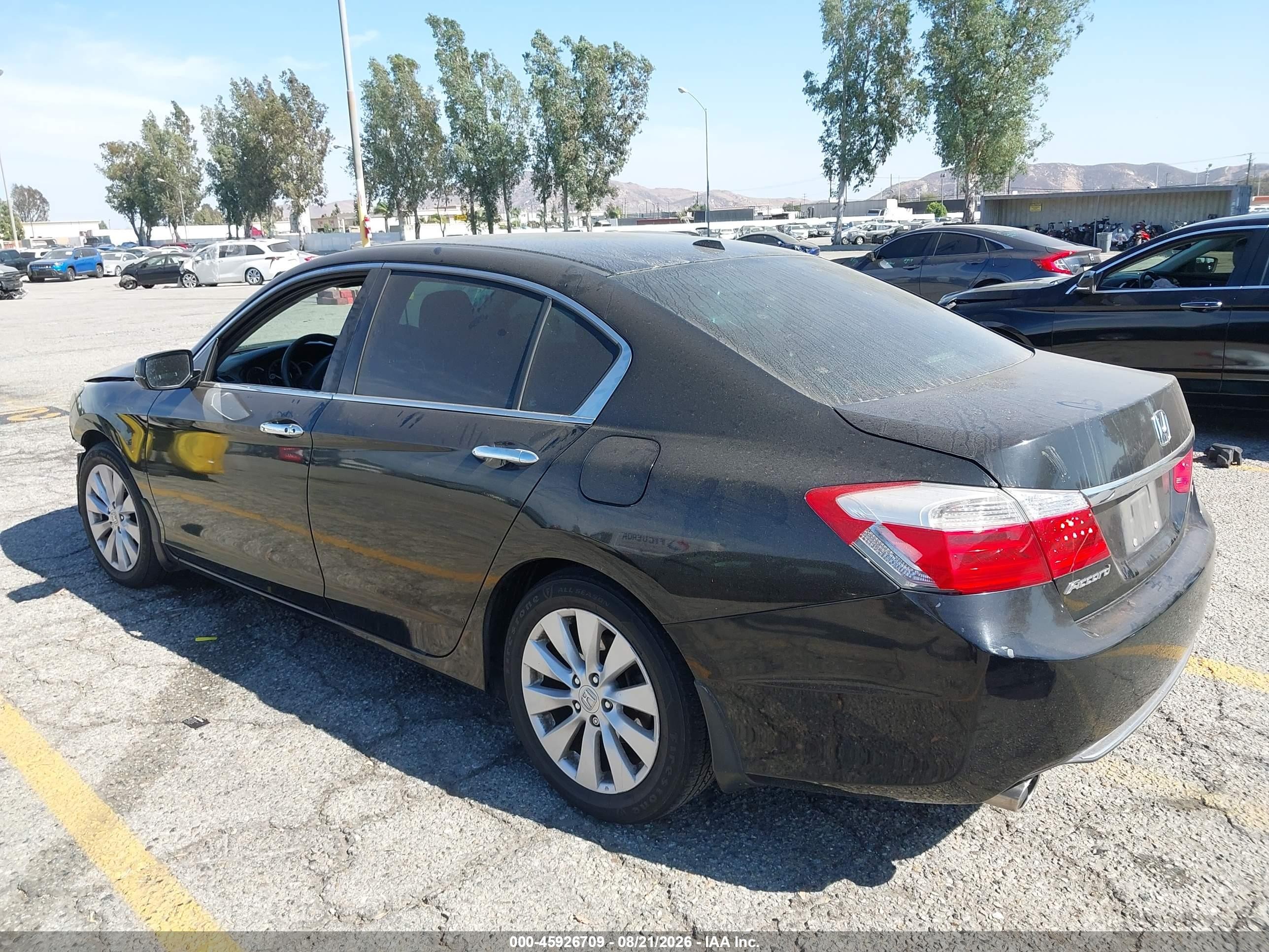 2014 Honda Accord Ex-l V-6 Black vin: 1HGCR3F87EA026468