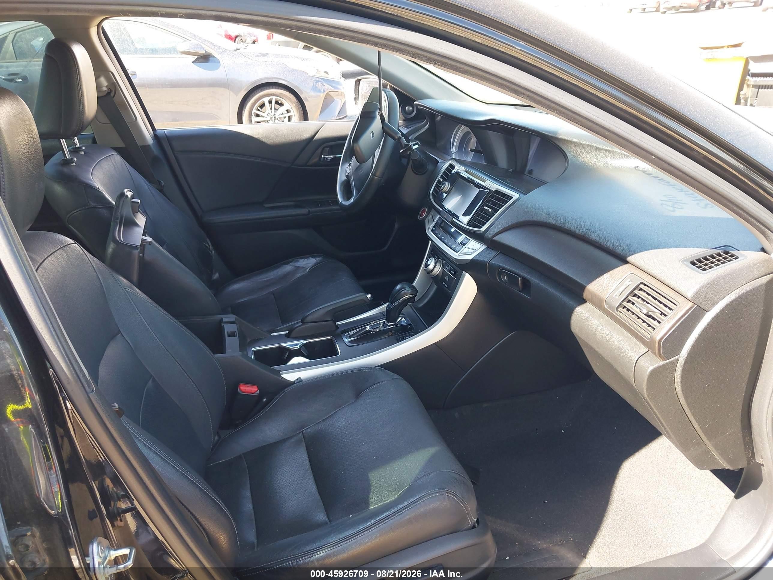 2014 Honda Accord Ex-l V-6 Black vin: 1HGCR3F87EA026468