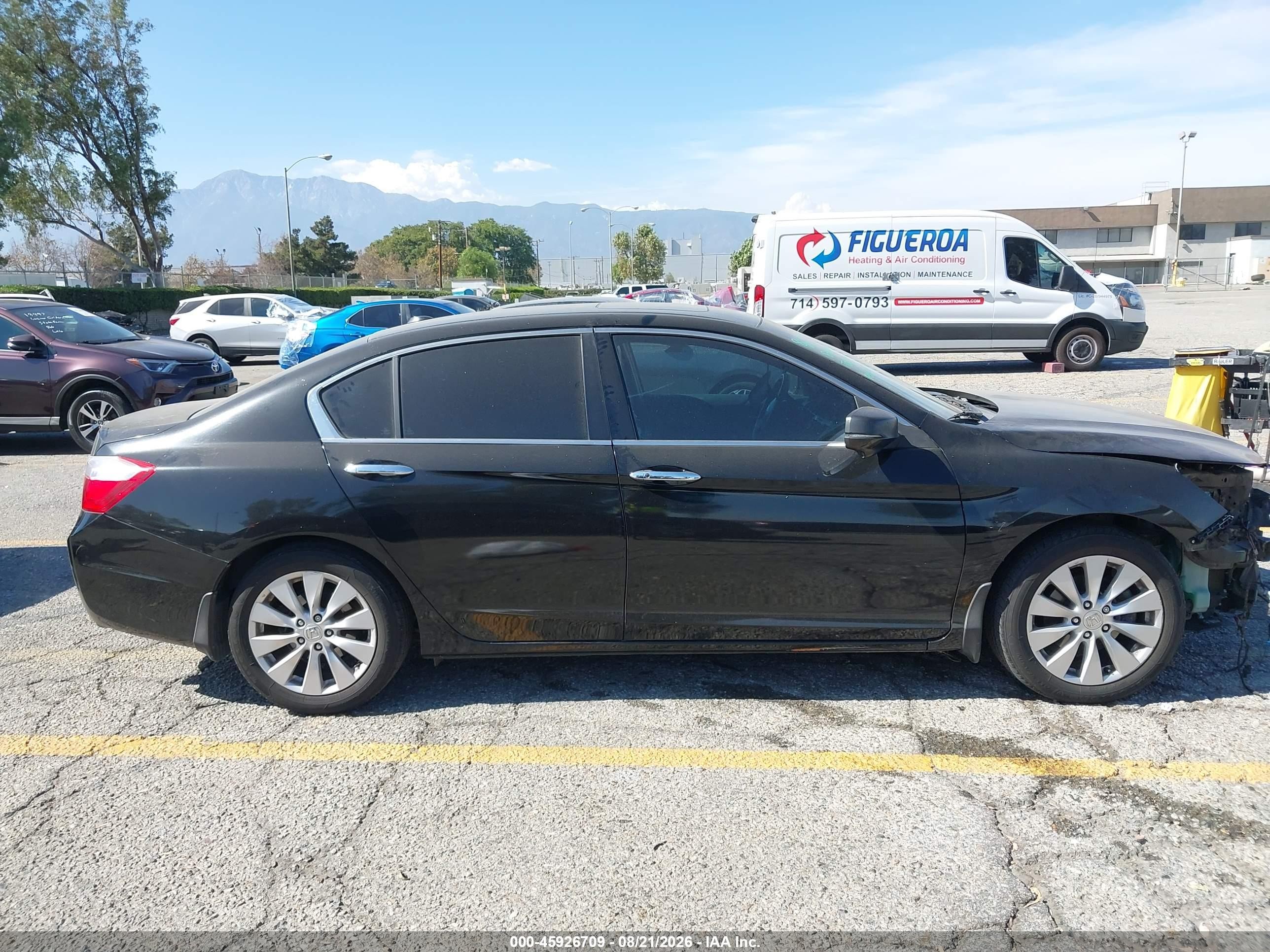 2014 Honda Accord Ex-l V-6 Black vin: 1HGCR3F87EA026468