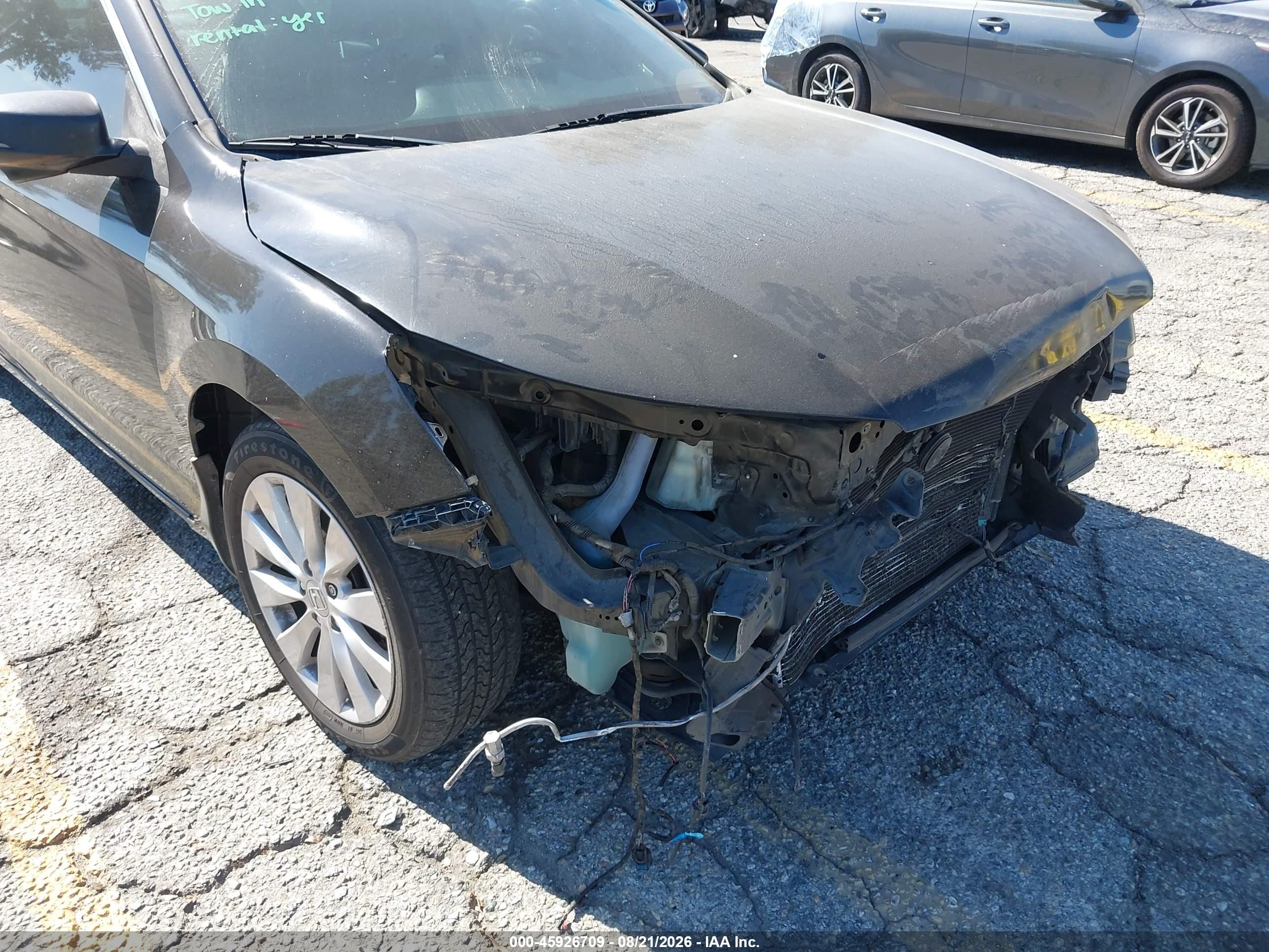 2014 Honda Accord Ex-l V-6 Black vin: 1HGCR3F87EA026468