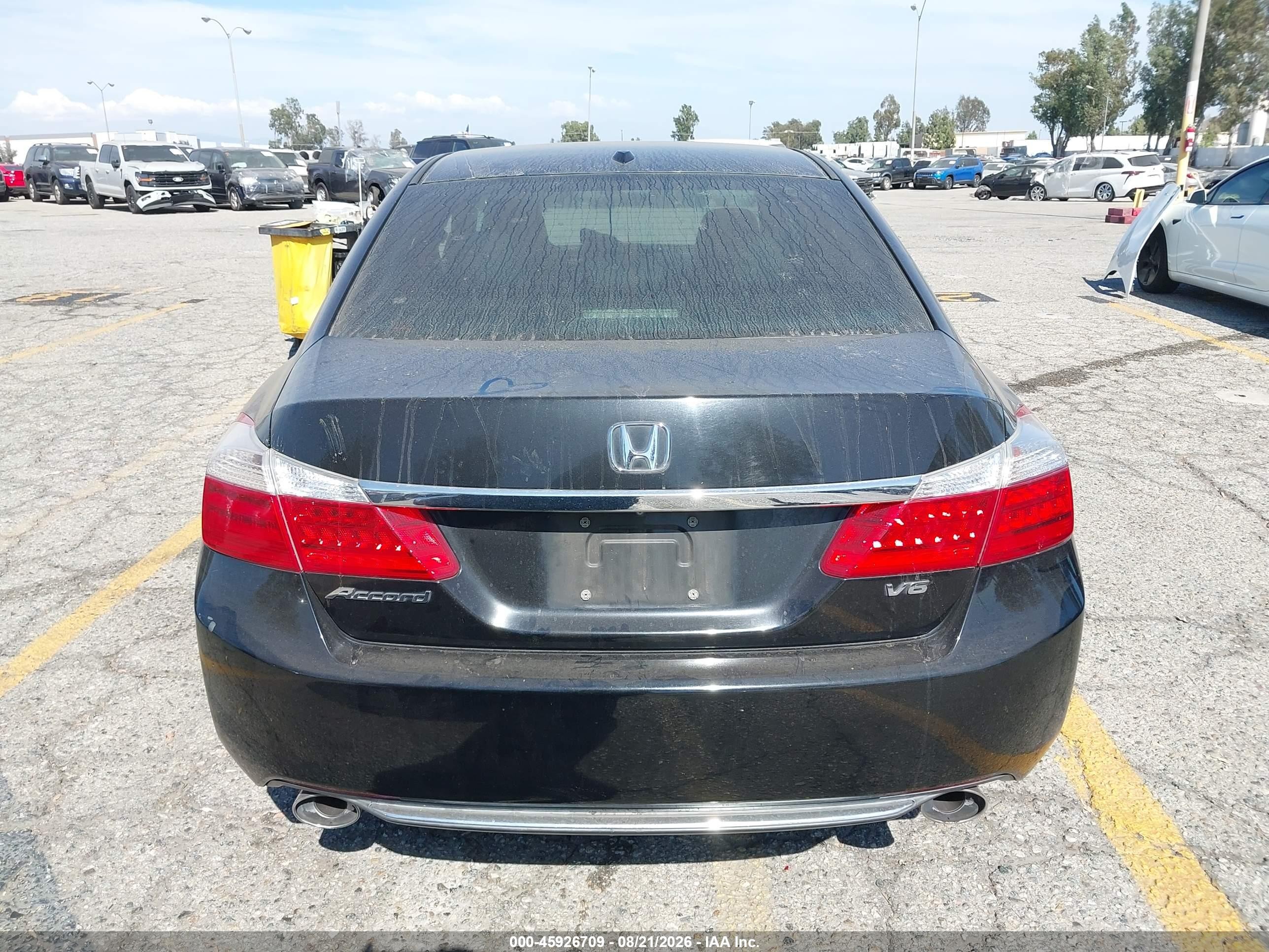 2014 Honda Accord Ex-l V-6 Black vin: 1HGCR3F87EA026468