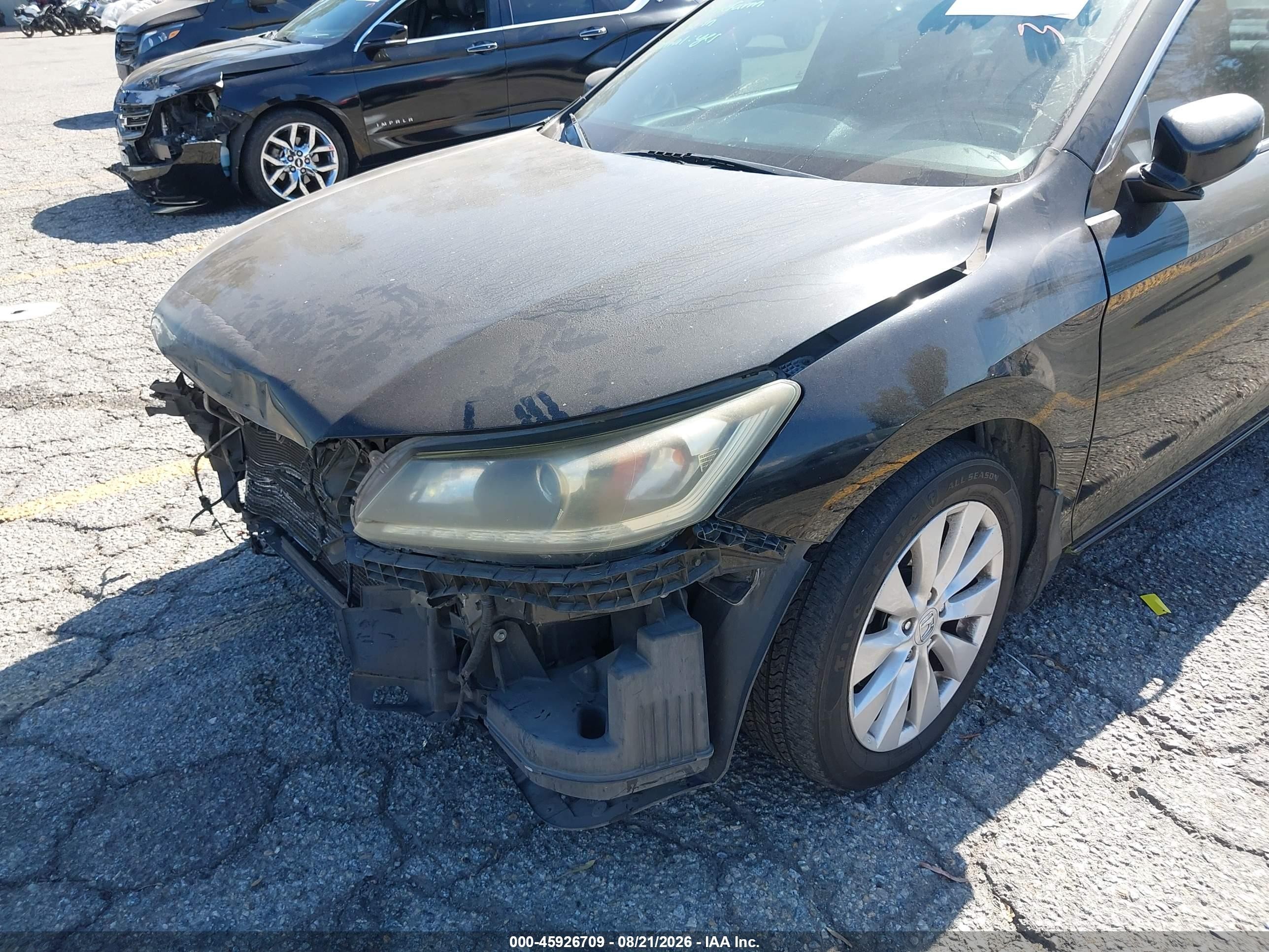 2014 Honda Accord Ex-l V-6 Black vin: 1HGCR3F87EA026468