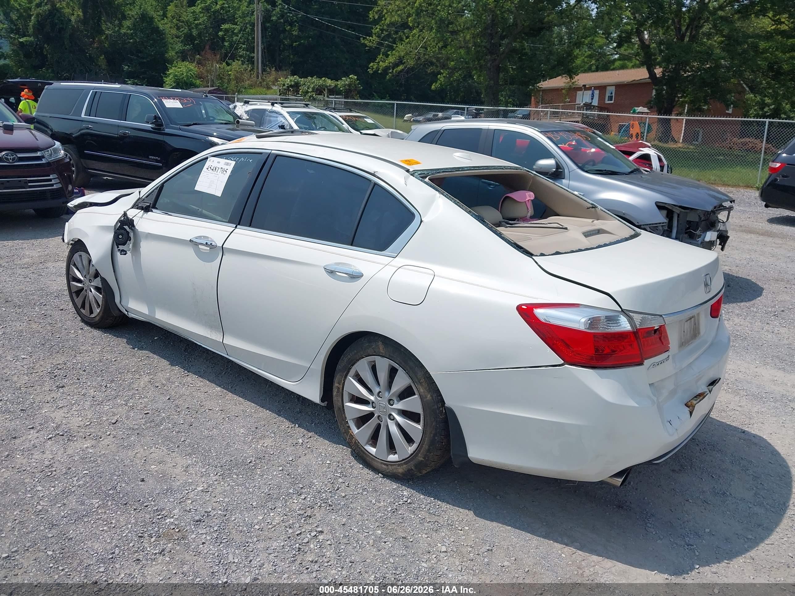 2014 Honda Accord Ex-l V-6 Белый vin: 1HGCR3F87EA032965