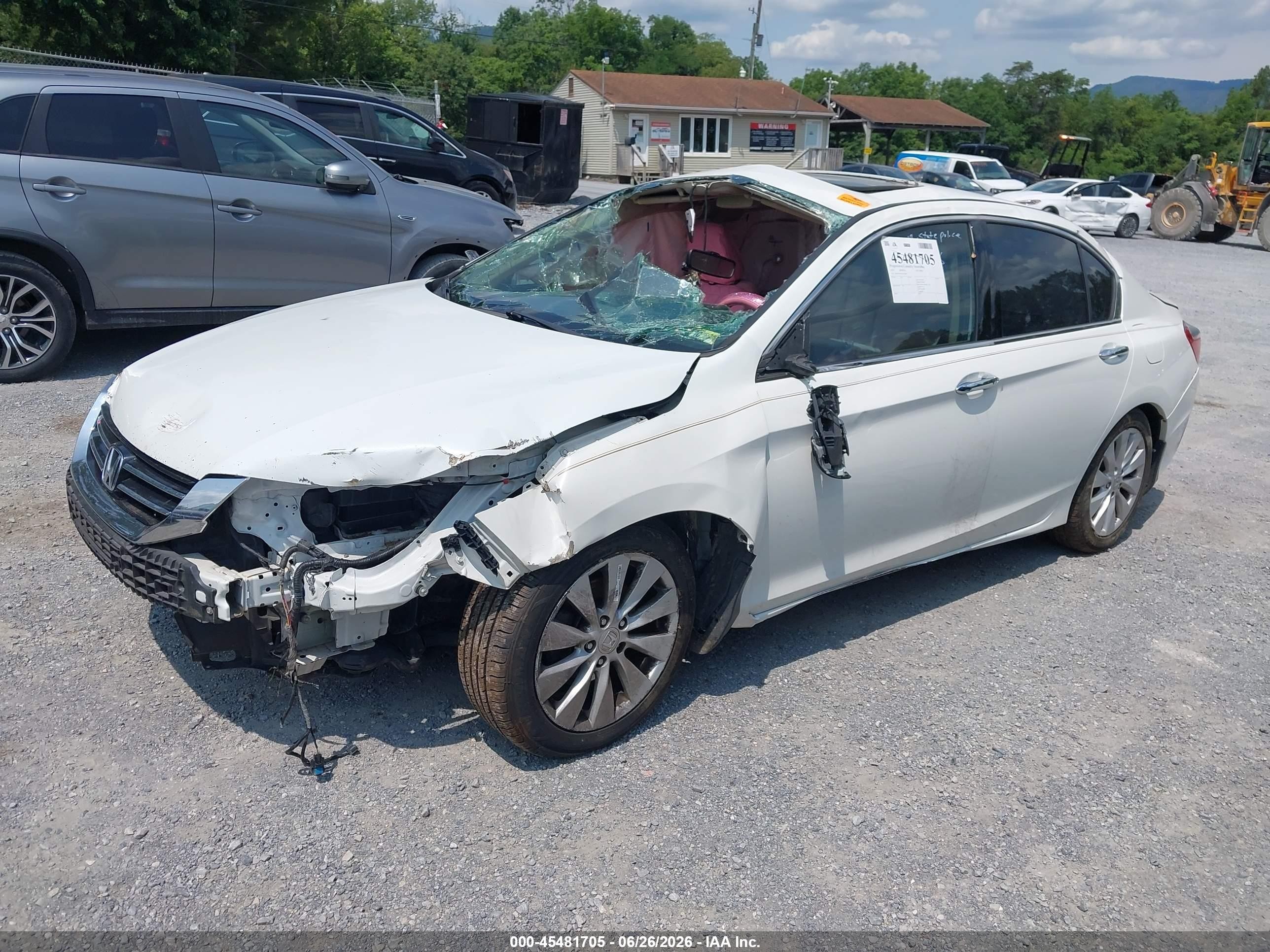 2014 Honda Accord Ex-l V-6 Белый vin: 1HGCR3F87EA032965