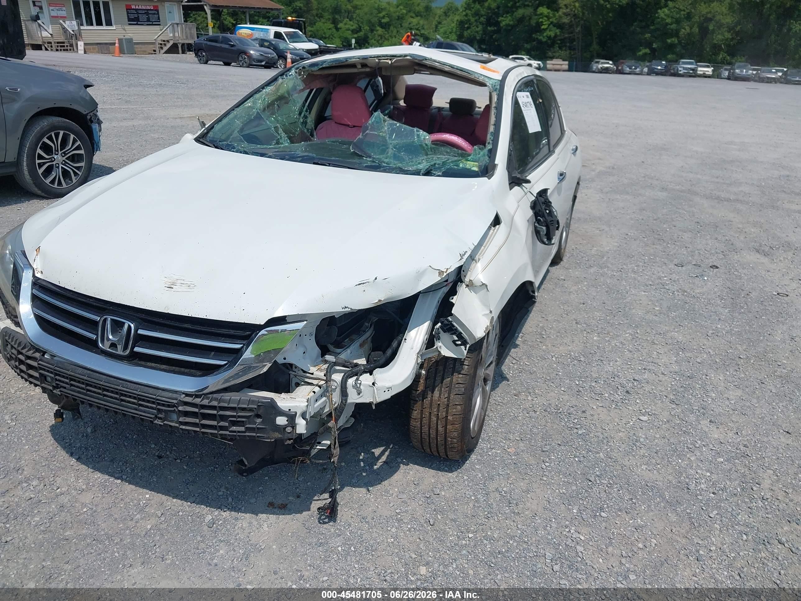 2014 Honda Accord Ex-l V-6 Белый vin: 1HGCR3F87EA032965