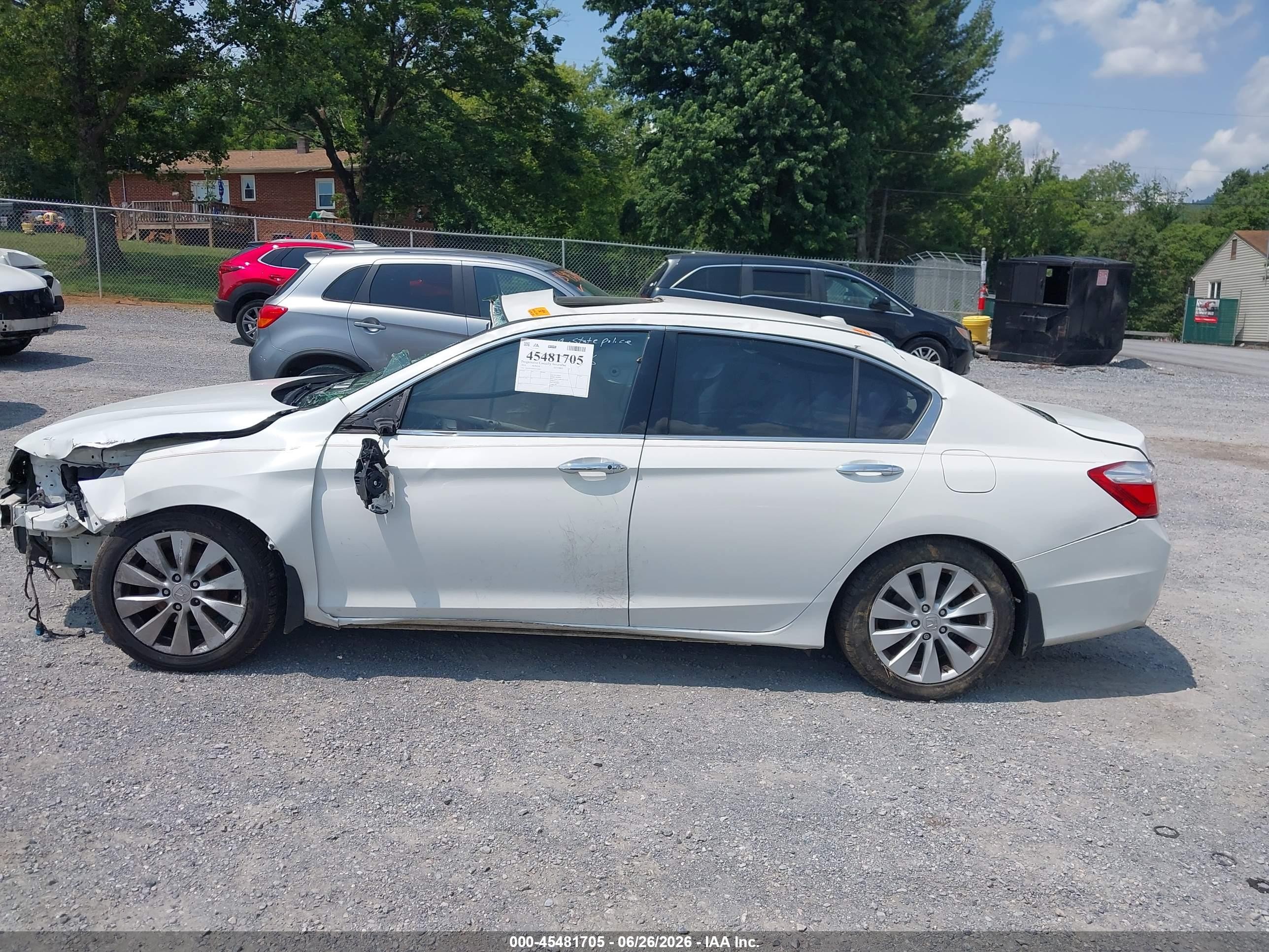 2014 Honda Accord Ex-l V-6 Белый vin: 1HGCR3F87EA032965