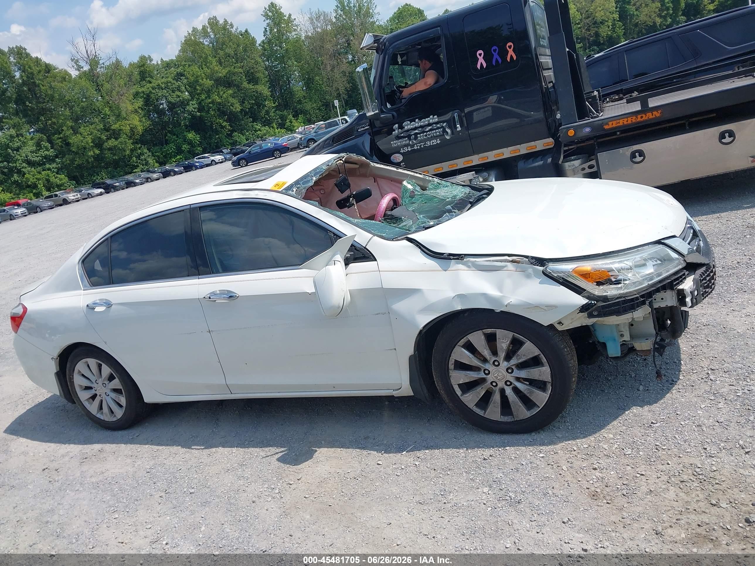 2014 Honda Accord Ex-l V-6 Белый vin: 1HGCR3F87EA032965