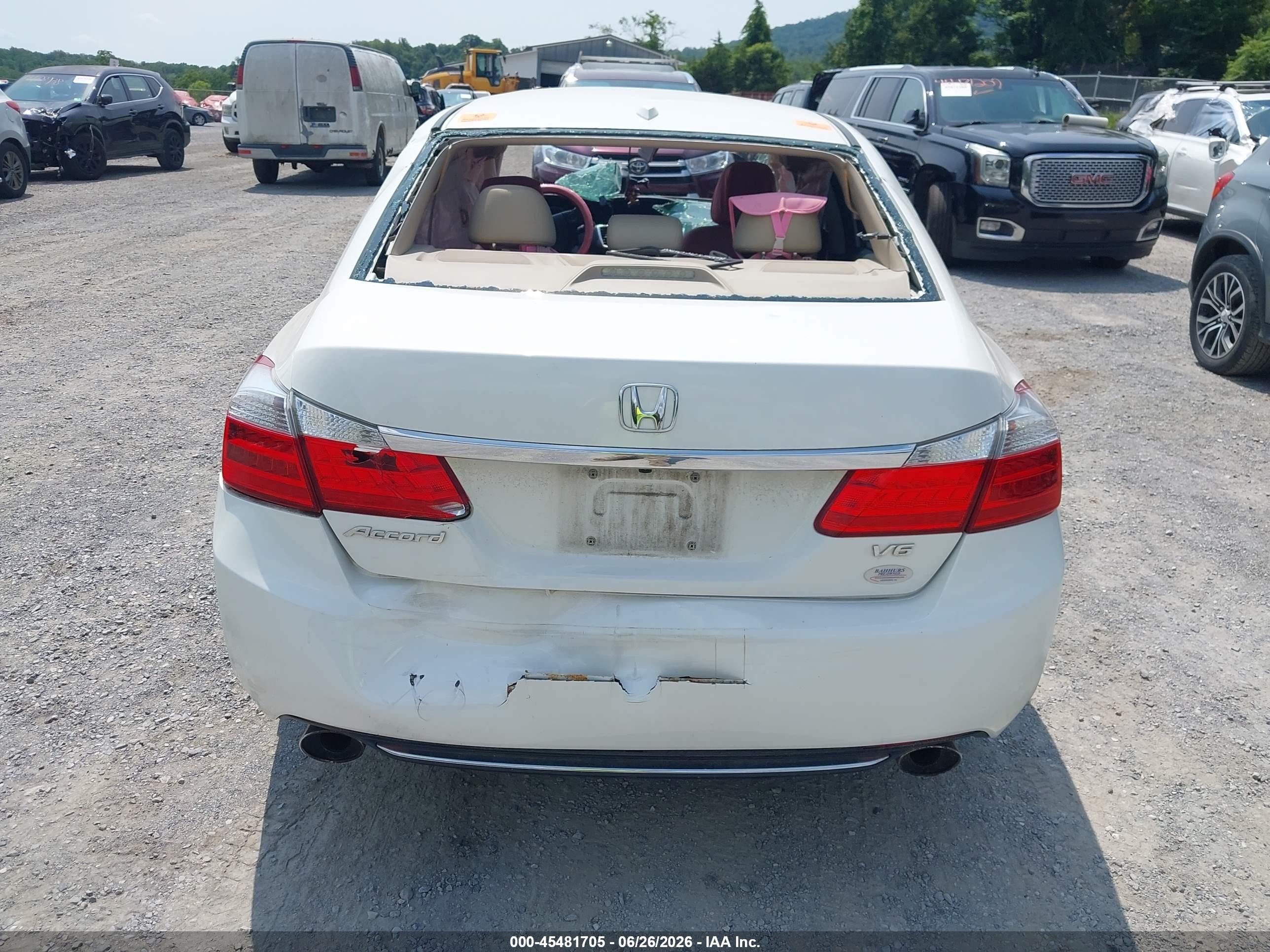 2014 Honda Accord Ex-l V-6 Белый vin: 1HGCR3F87EA032965