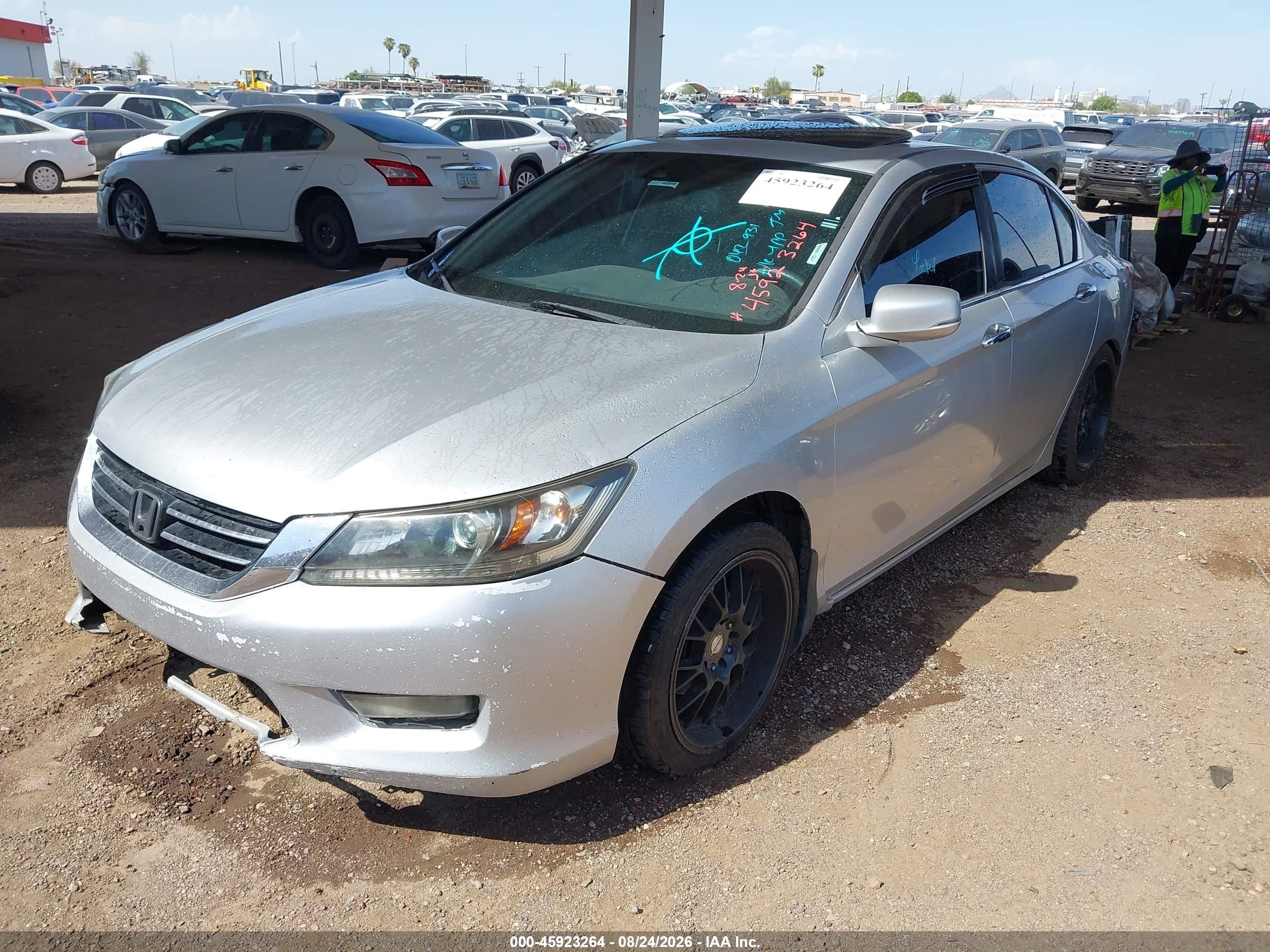 2014 Honda Accord Ex-l V-6 Gray vin: 1HGCR3F87EA042931