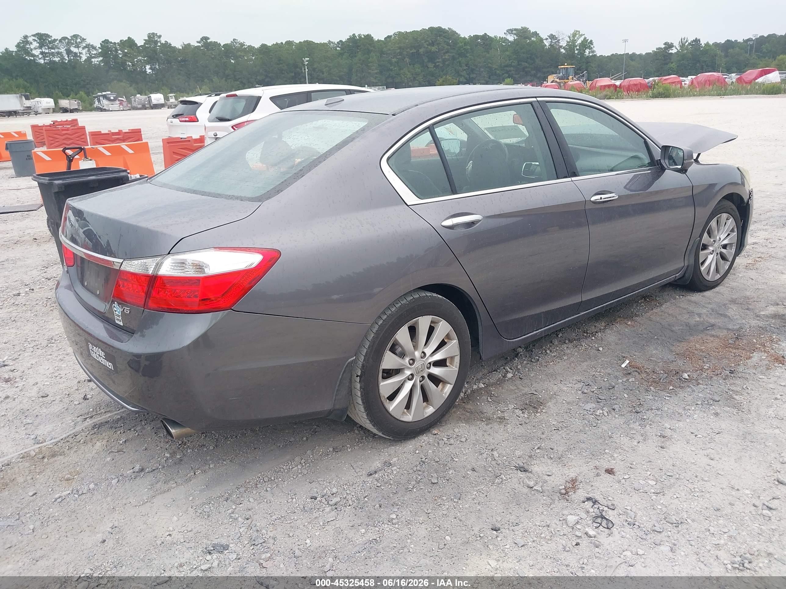 2015 Honda Accord Ex-l V-6 Gray vin: 1HGCR3F87FA004200