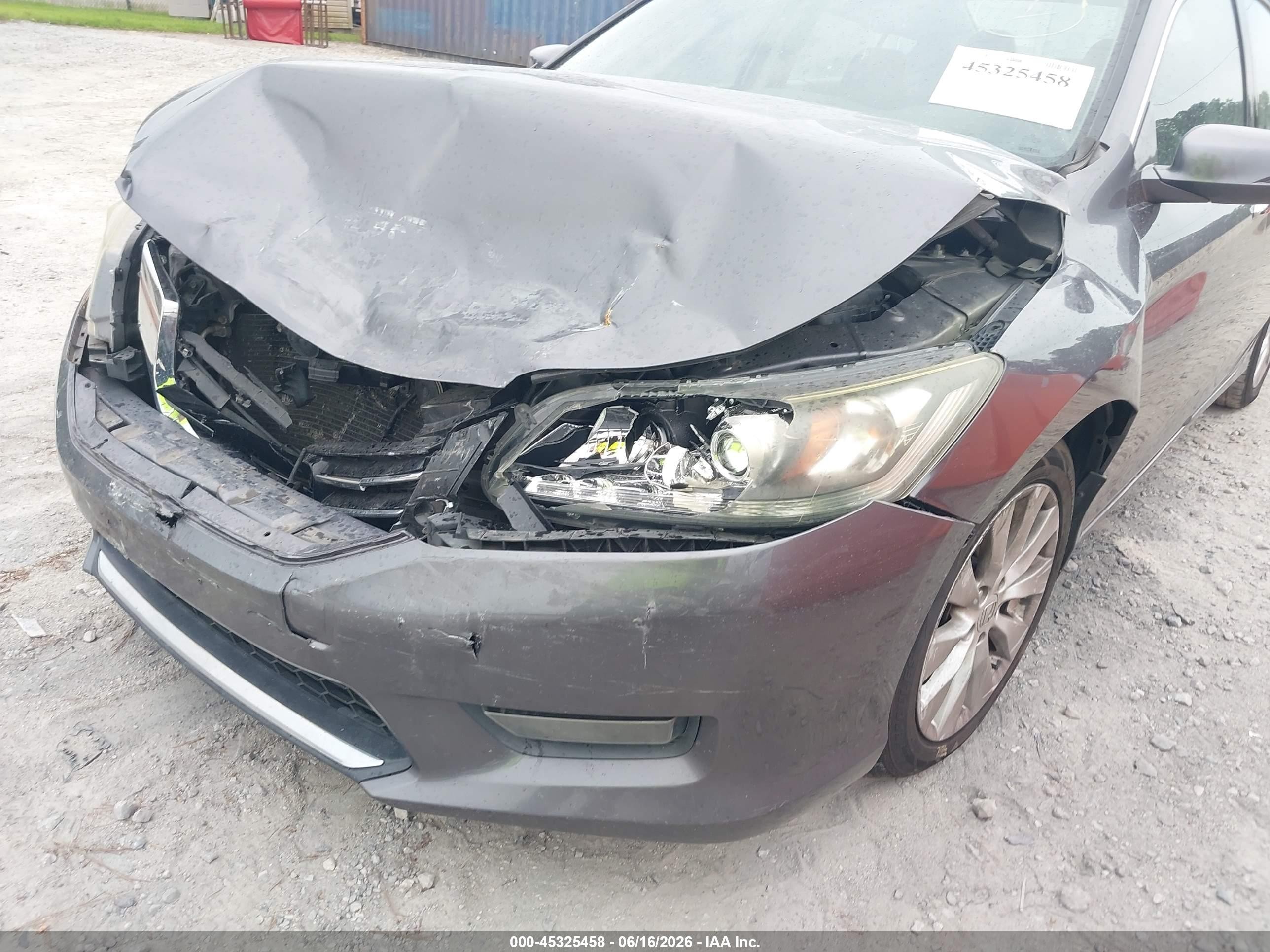 2015 Honda Accord Ex-l V-6 Gray vin: 1HGCR3F87FA004200