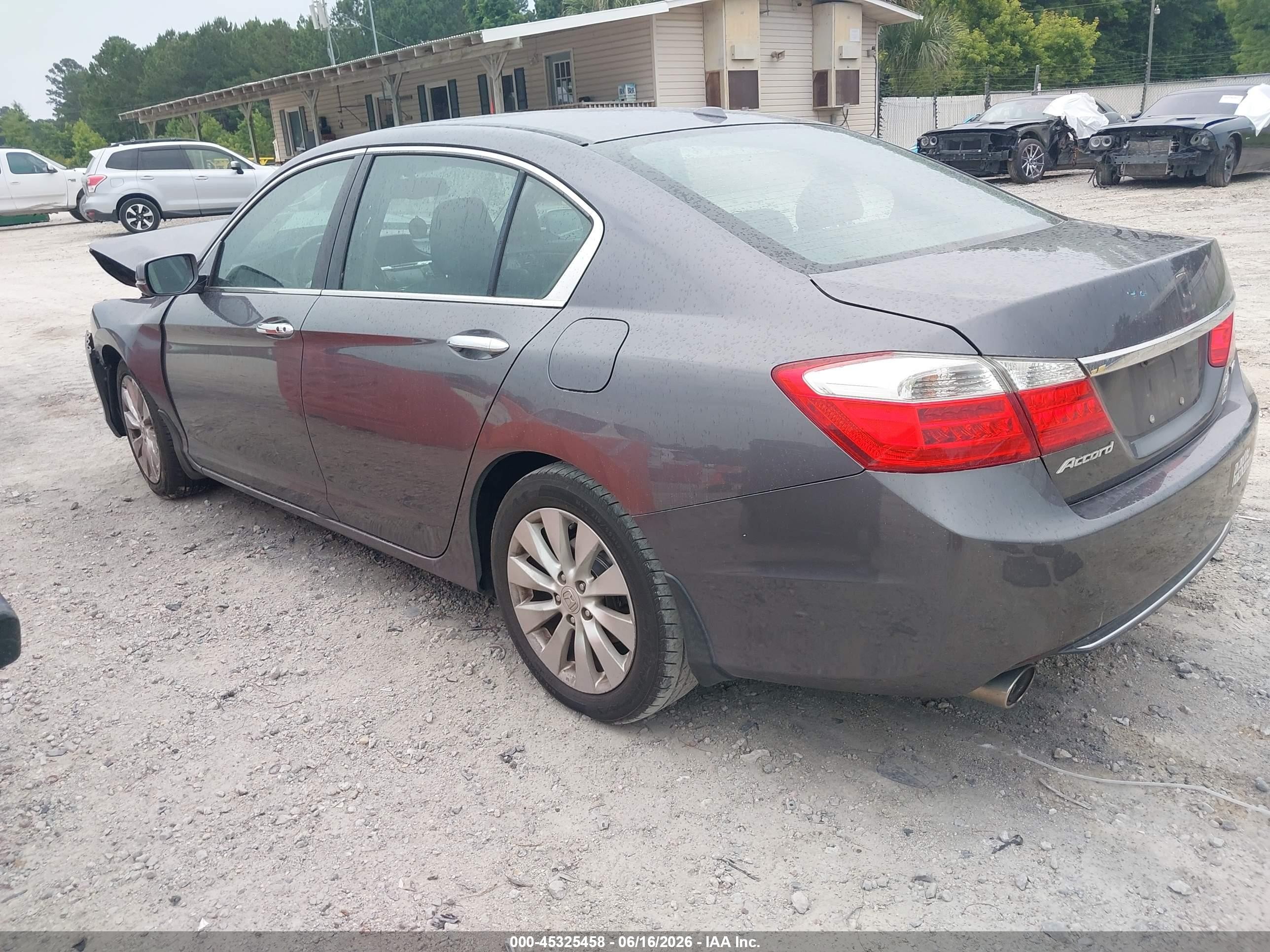 2015 Honda Accord Ex-l V-6 Gray vin: 1HGCR3F87FA004200