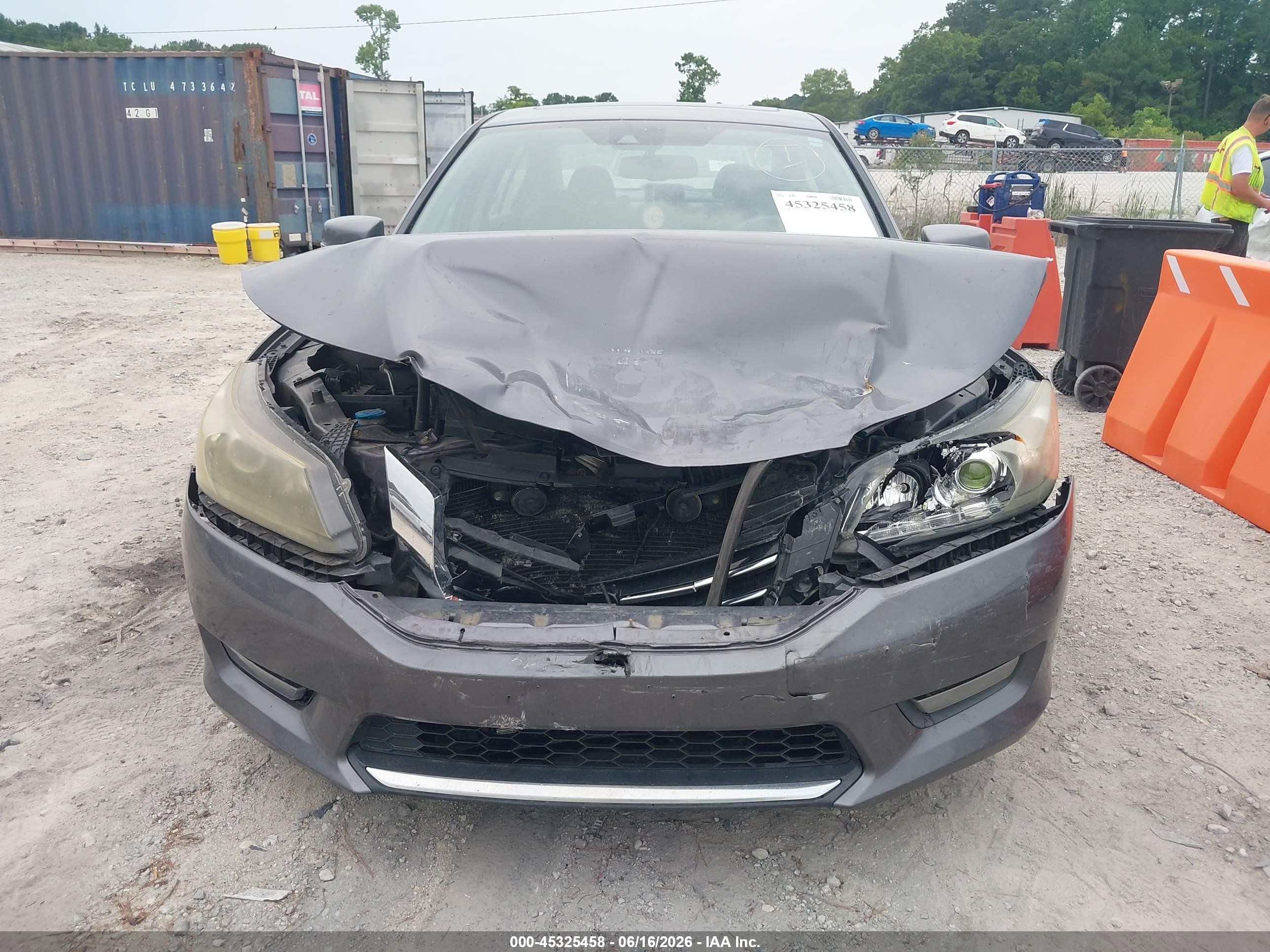2015 Honda Accord Ex-l V-6 Gray vin: 1HGCR3F87FA004200