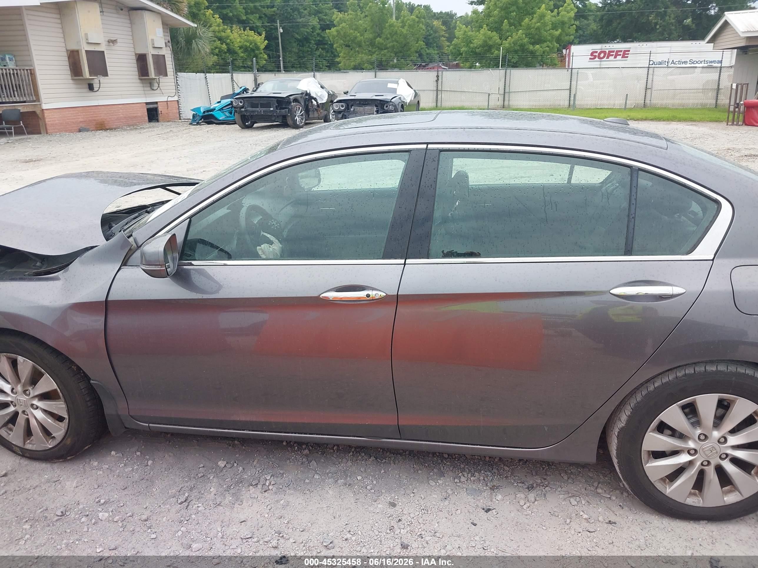 2015 Honda Accord Ex-l V-6 Gray vin: 1HGCR3F87FA004200