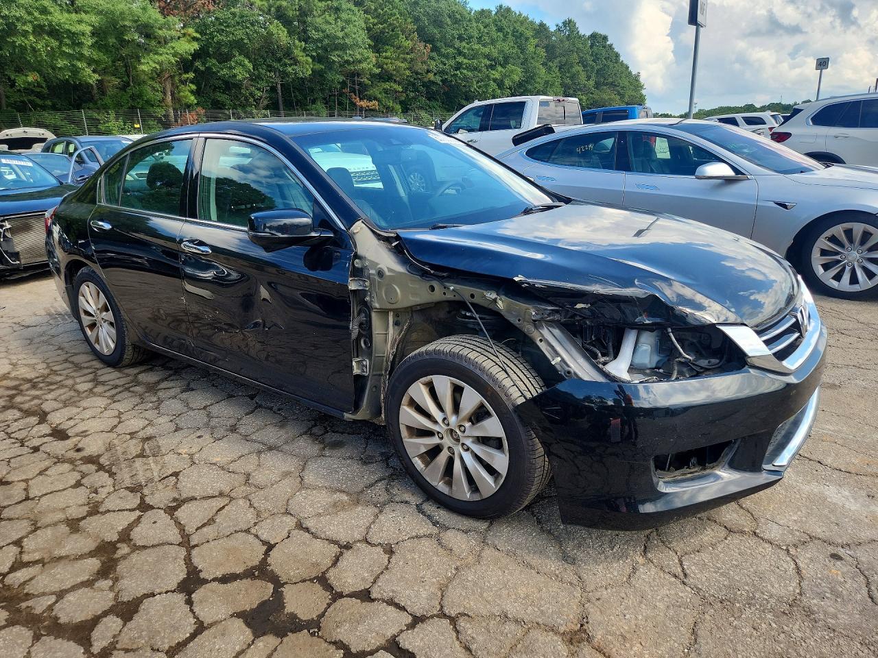2015 Honda Accord Exl Черный vin: 1HGCR3F87FA005637
