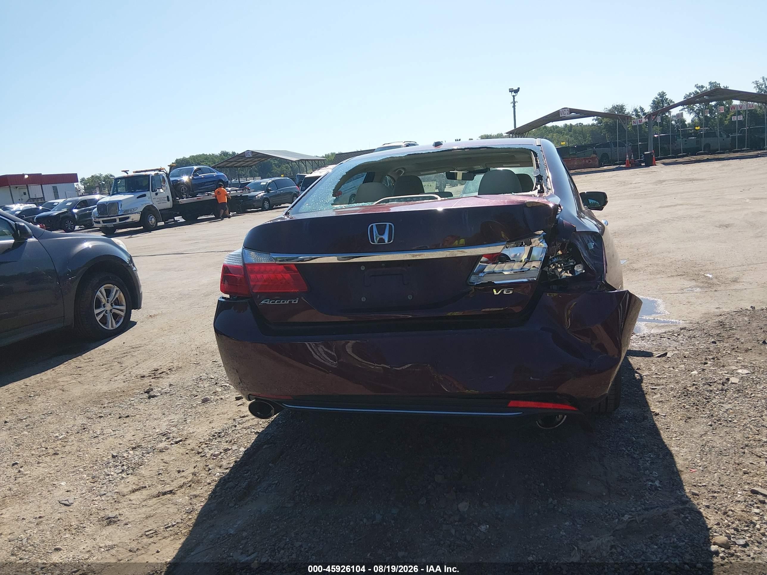 2015 Honda Accord Ex-l V-6 Бордовый vin: 1HGCR3F87FA013091