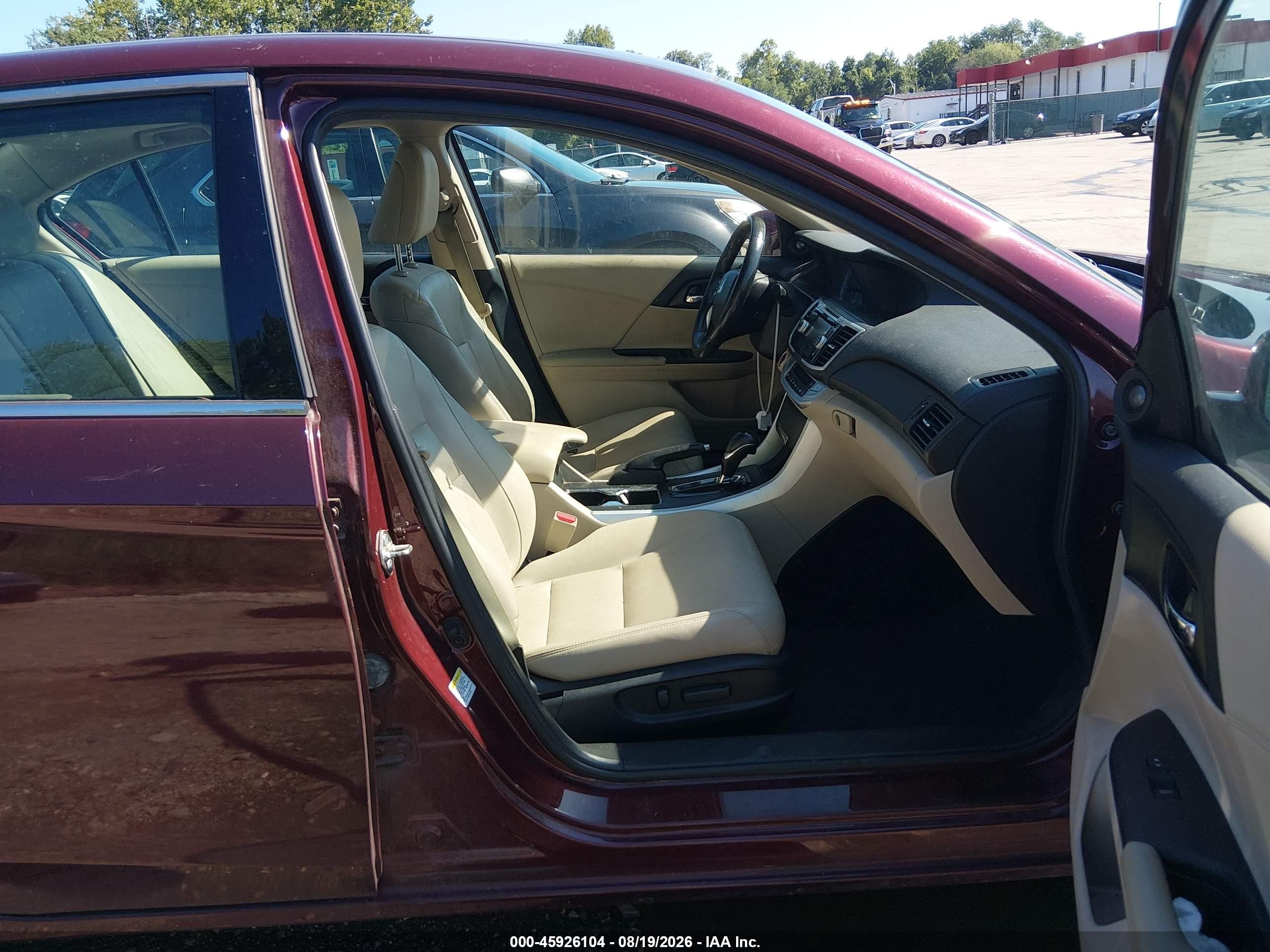 2015 Honda Accord Ex-l V-6 Бордовый vin: 1HGCR3F87FA013091