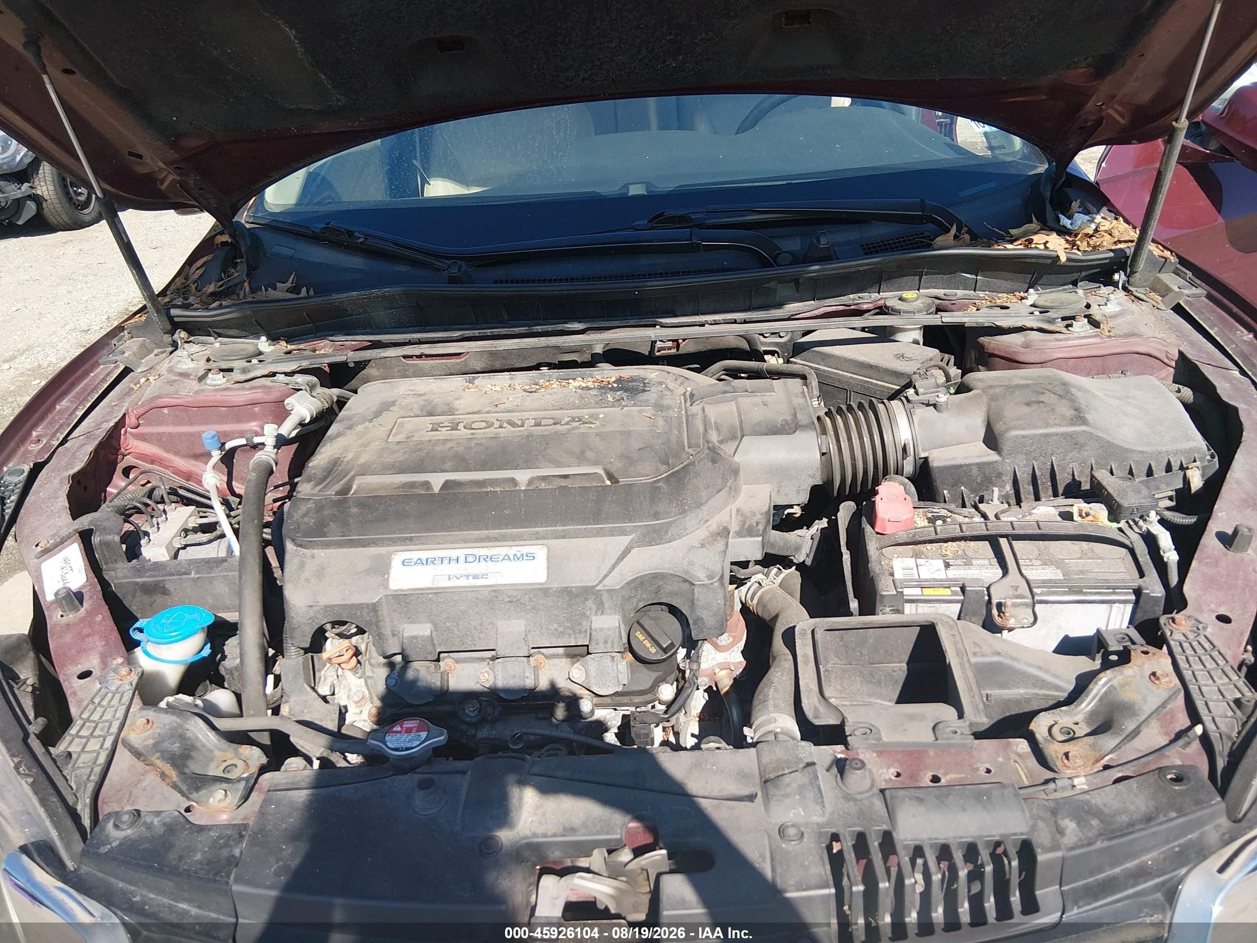 2015 Honda Accord Ex-l V-6 Бордовый vin: 1HGCR3F87FA013091