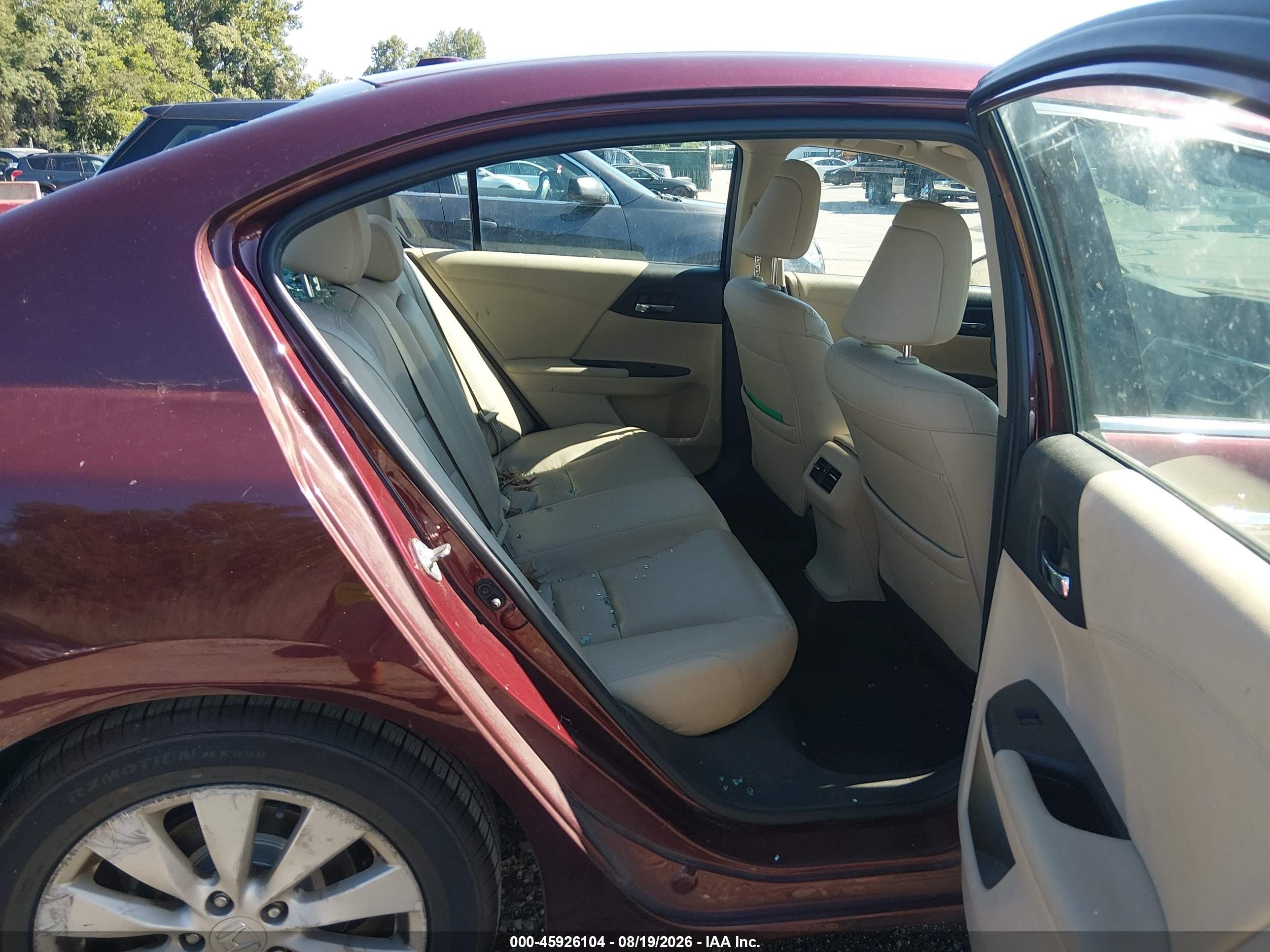 2015 Honda Accord Ex-l V-6 Бордовый vin: 1HGCR3F87FA013091