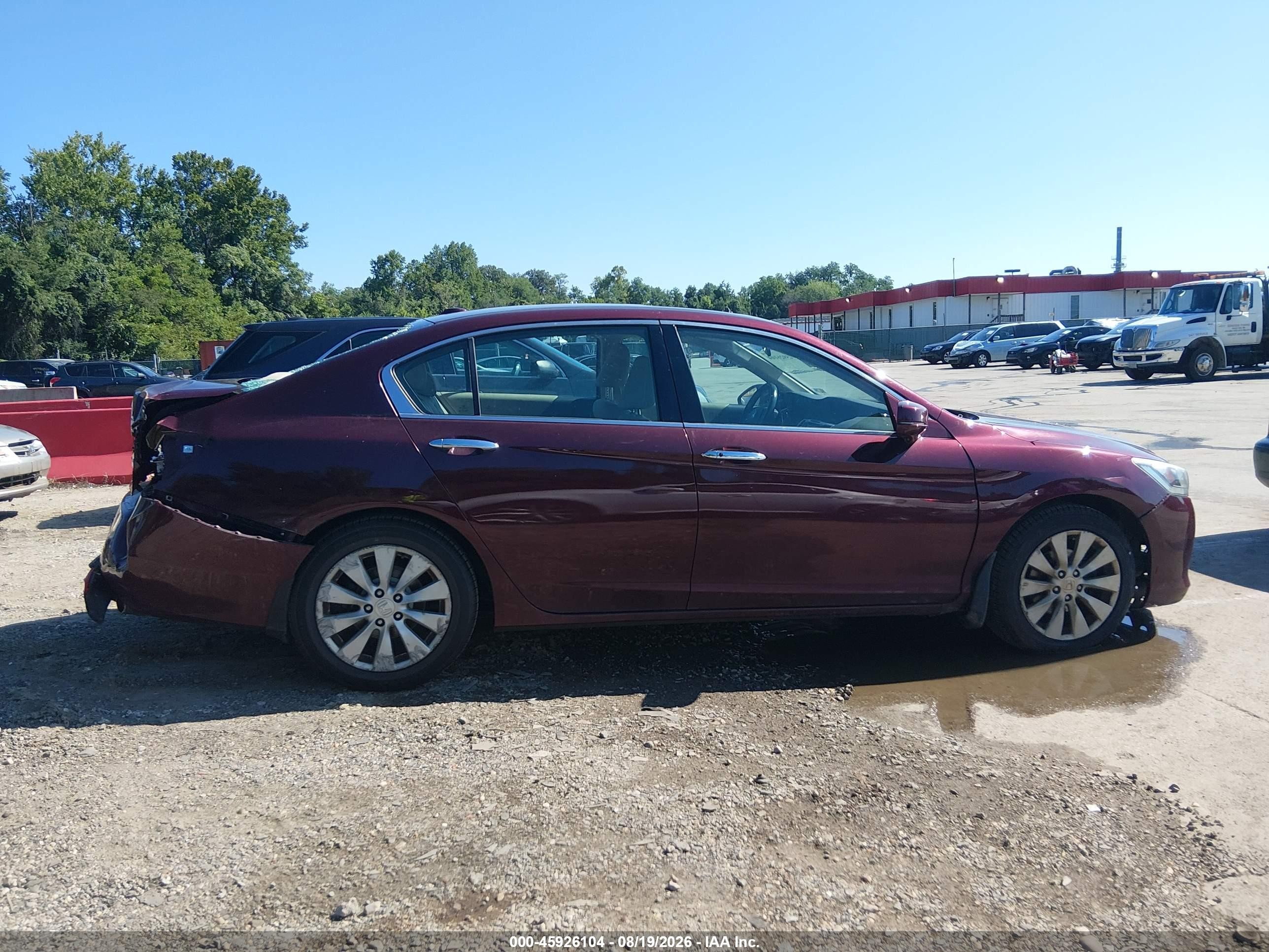 2015 Honda Accord Ex-l V-6 Бордовый vin: 1HGCR3F87FA013091