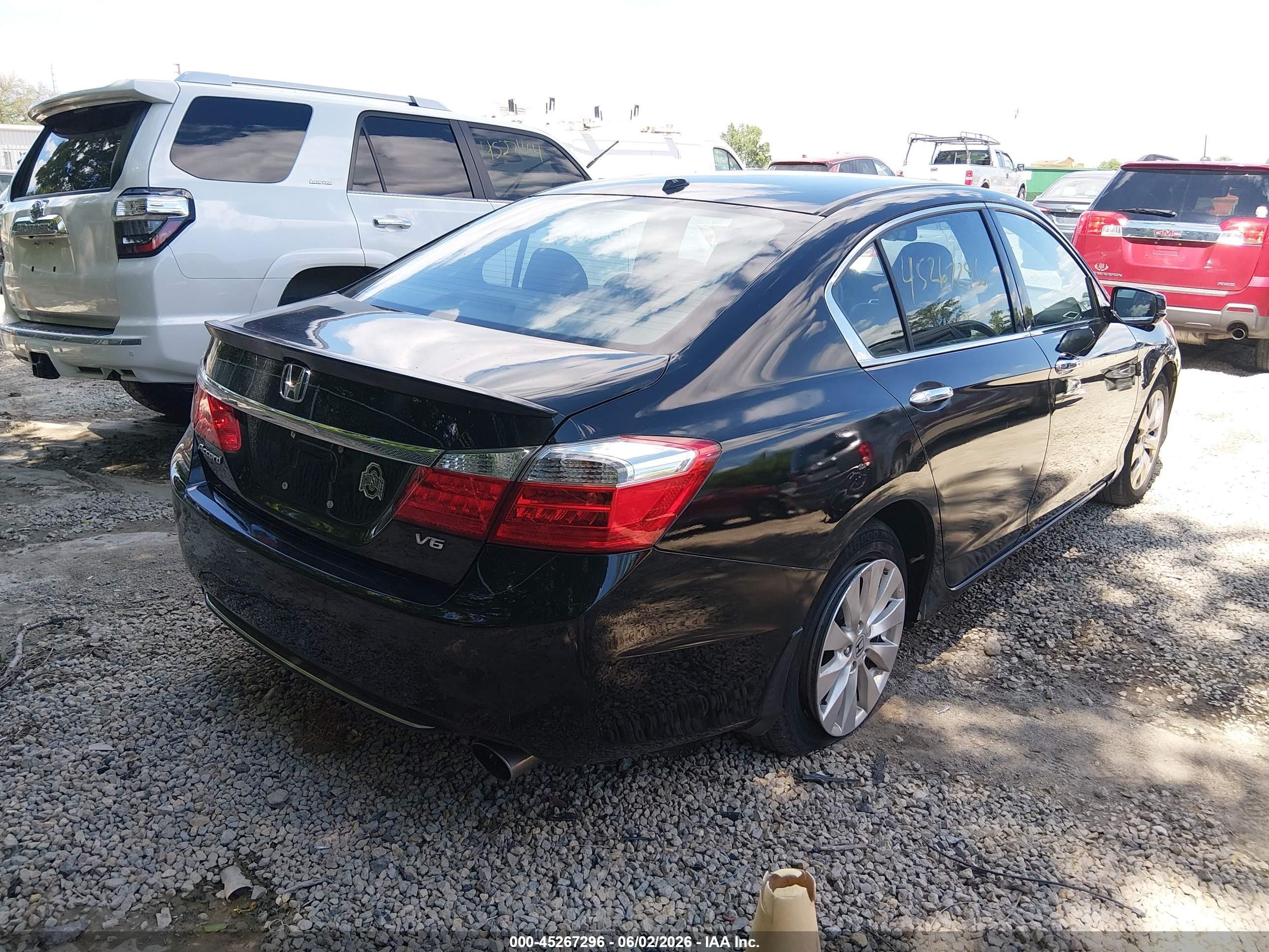 2015 Honda Accord Ex-l V-6 Черный vin: 1HGCR3F87FA016573