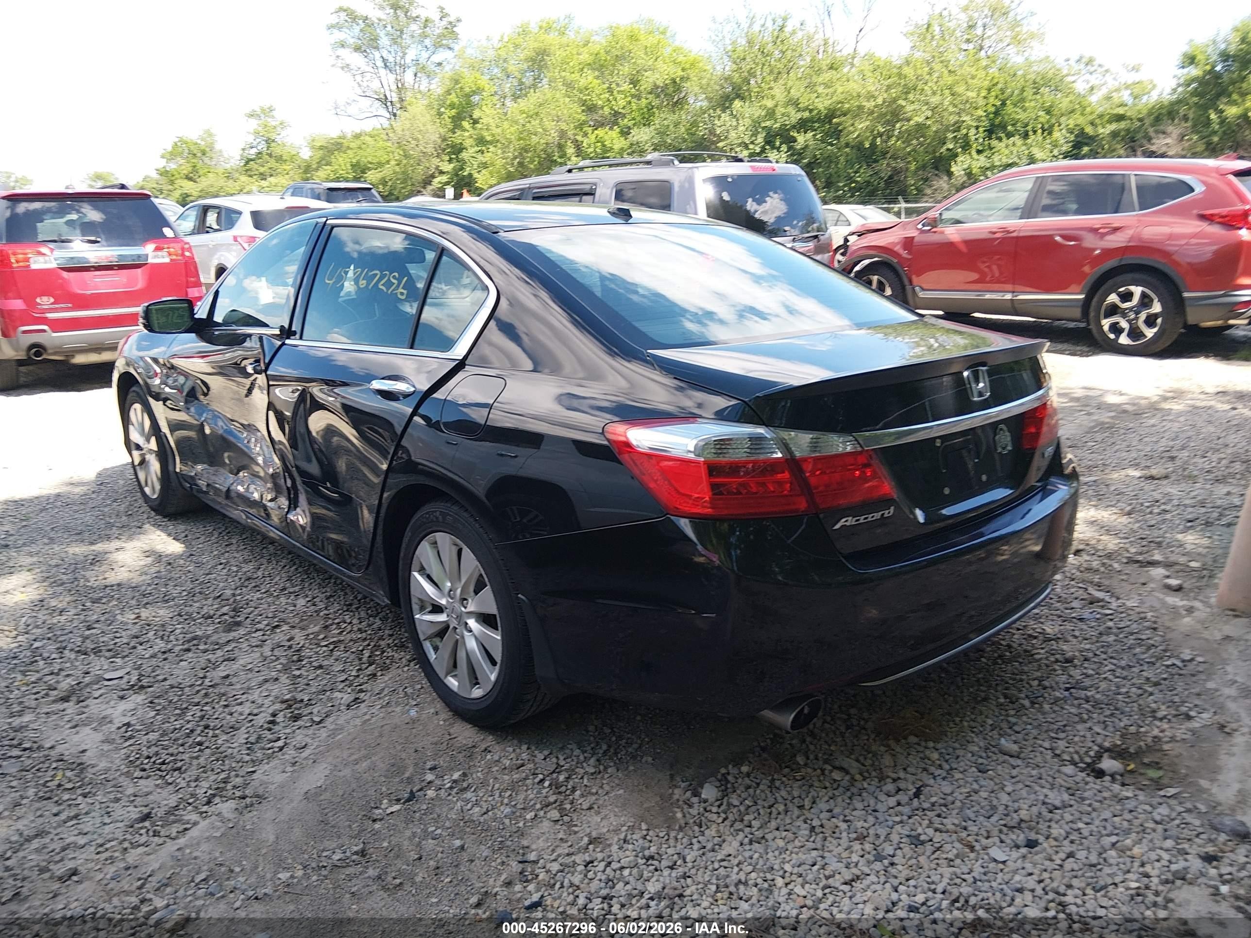 2015 Honda Accord Ex-l V-6 Черный vin: 1HGCR3F87FA016573