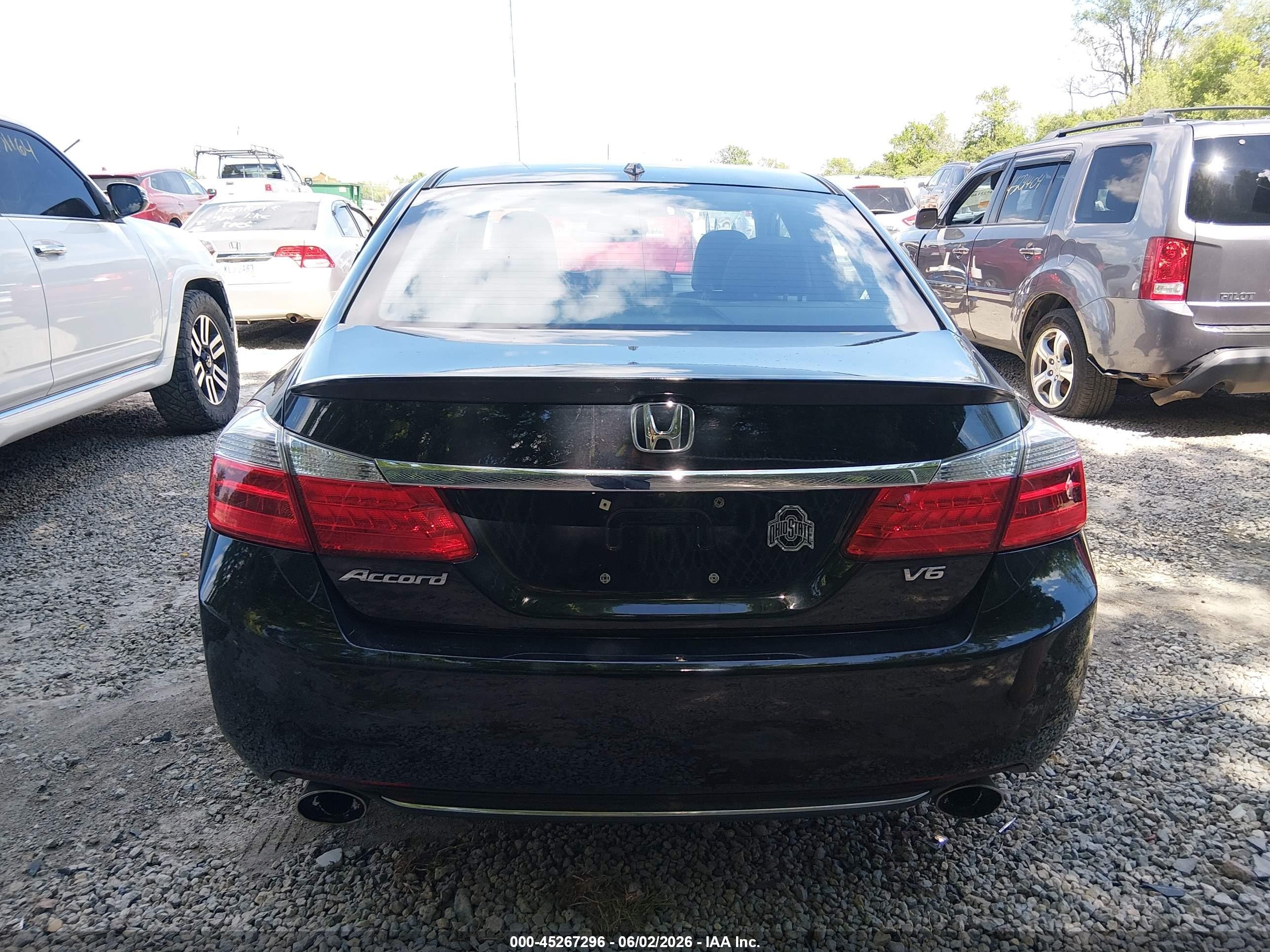 2015 Honda Accord Ex-l V-6 Черный vin: 1HGCR3F87FA016573