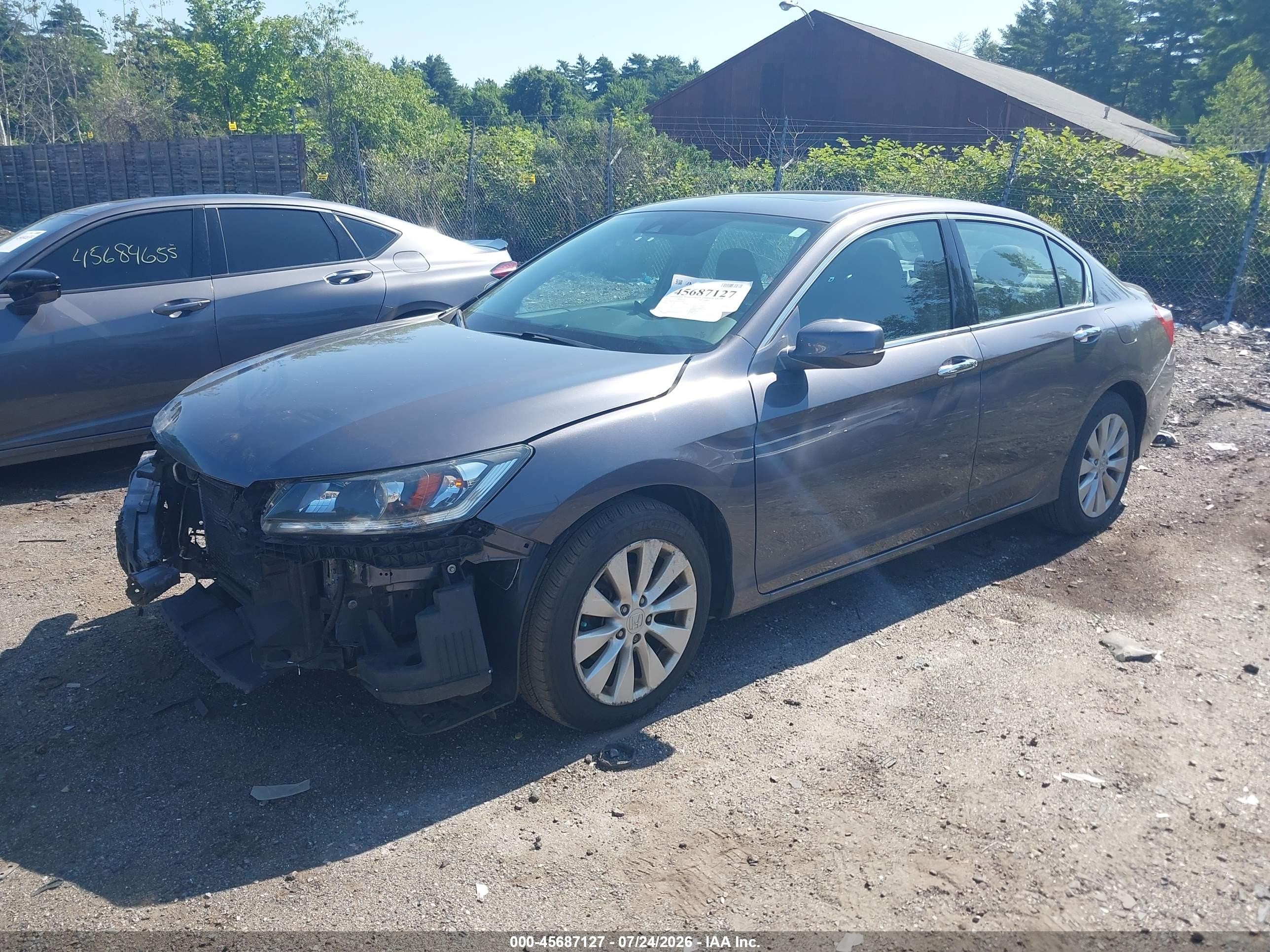 2015 Honda Accord Ex-l V-6 Серый vin: 1HGCR3F87FA019389