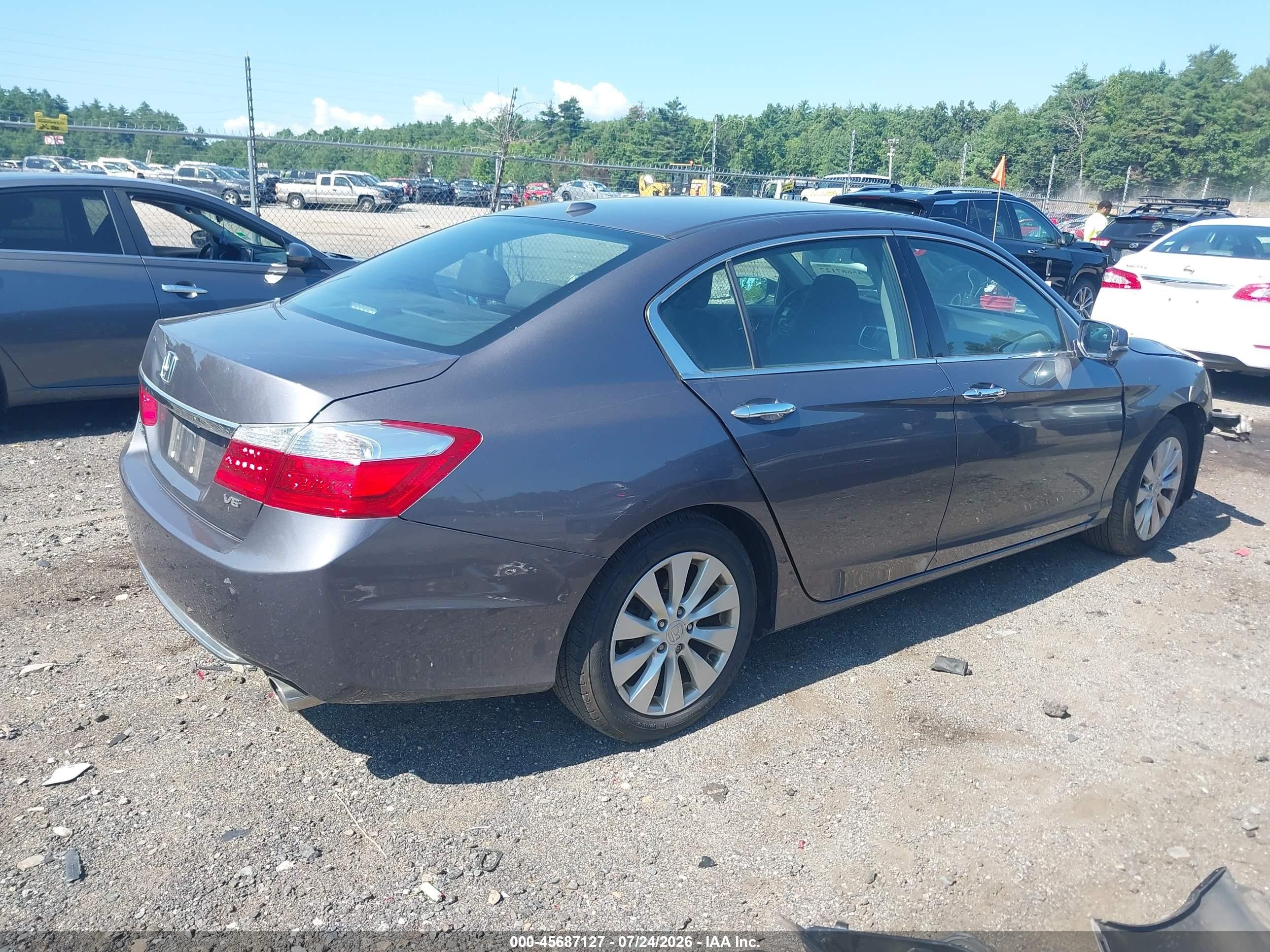 2015 Honda Accord Ex-l V-6 Серый vin: 1HGCR3F87FA019389