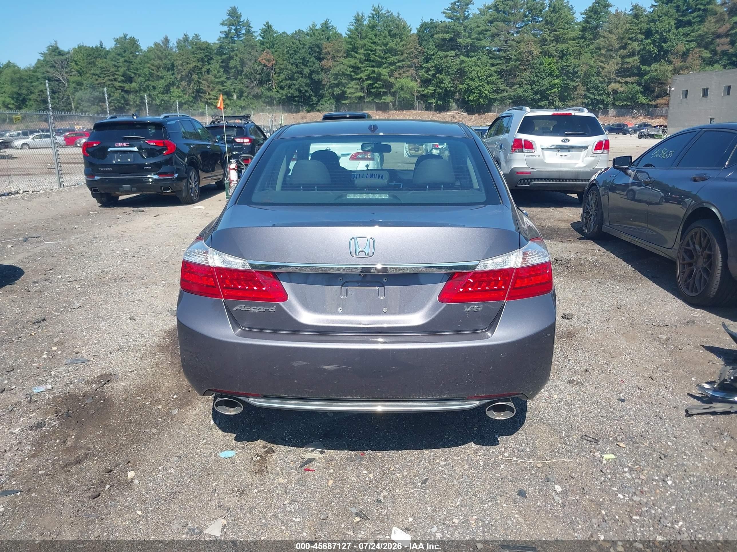 2015 Honda Accord Ex-l V-6 Серый vin: 1HGCR3F87FA019389