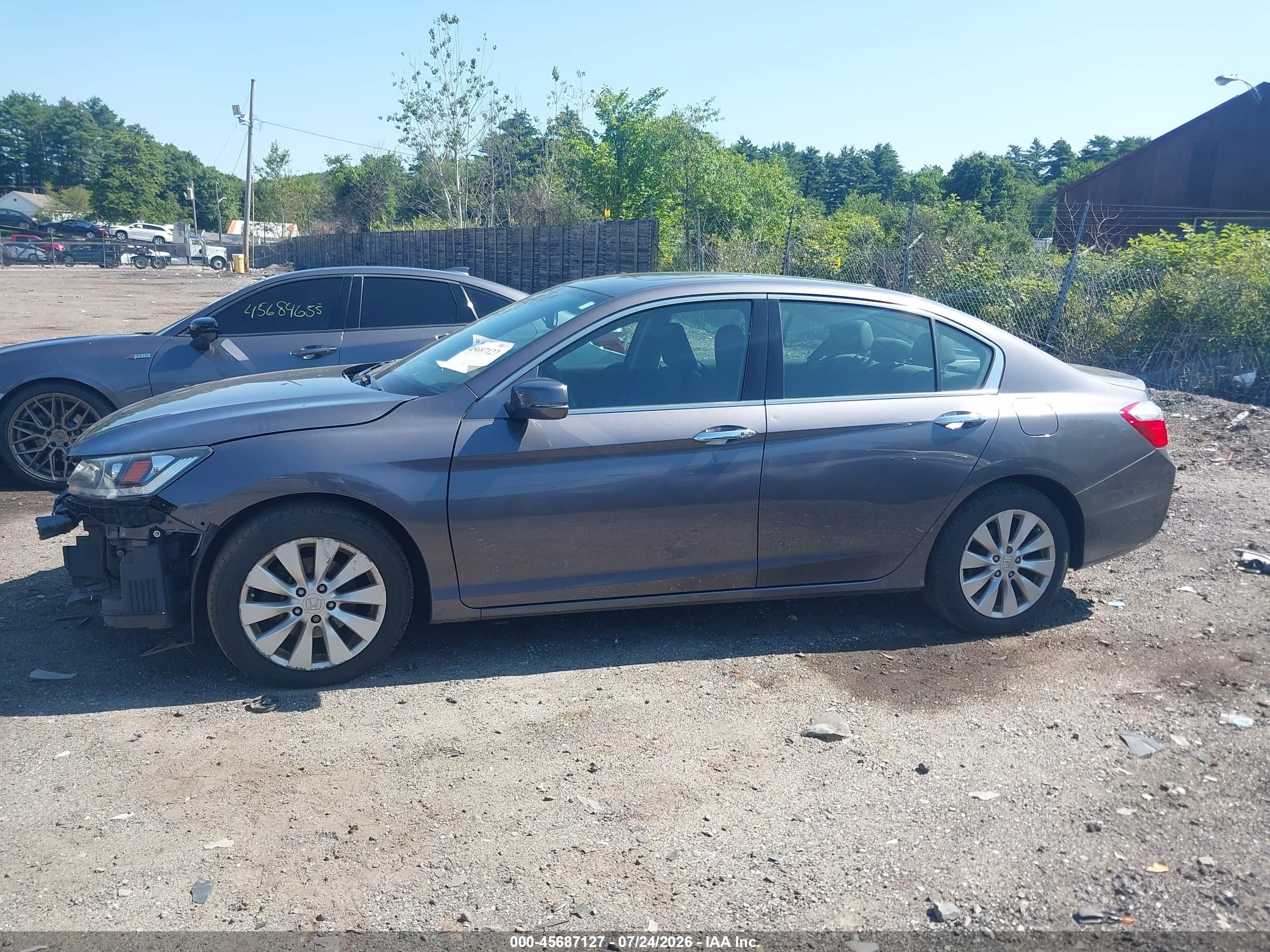 2015 Honda Accord Ex-l V-6 Серый vin: 1HGCR3F87FA019389
