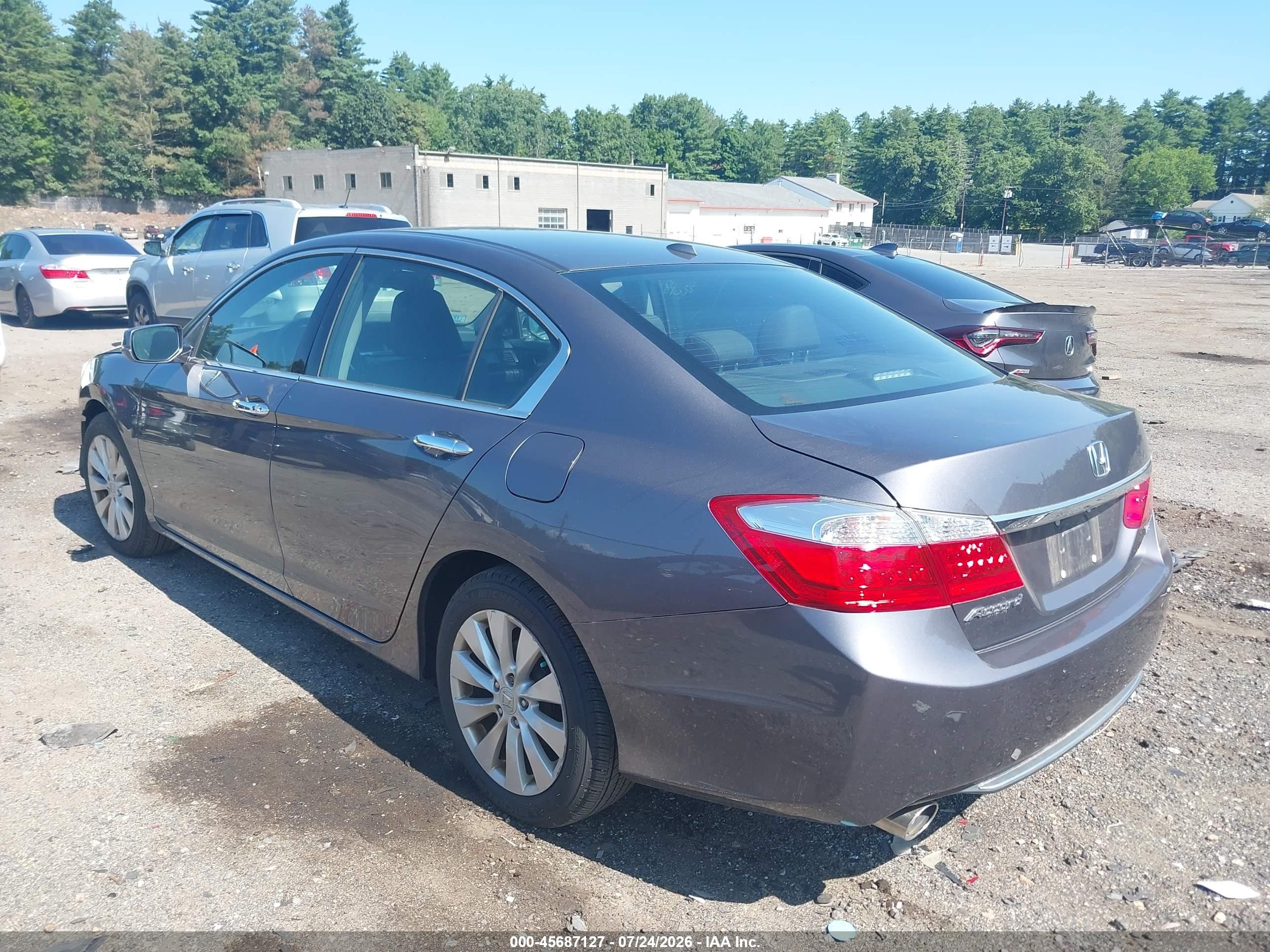 2015 Honda Accord Ex-l V-6 Серый vin: 1HGCR3F87FA019389