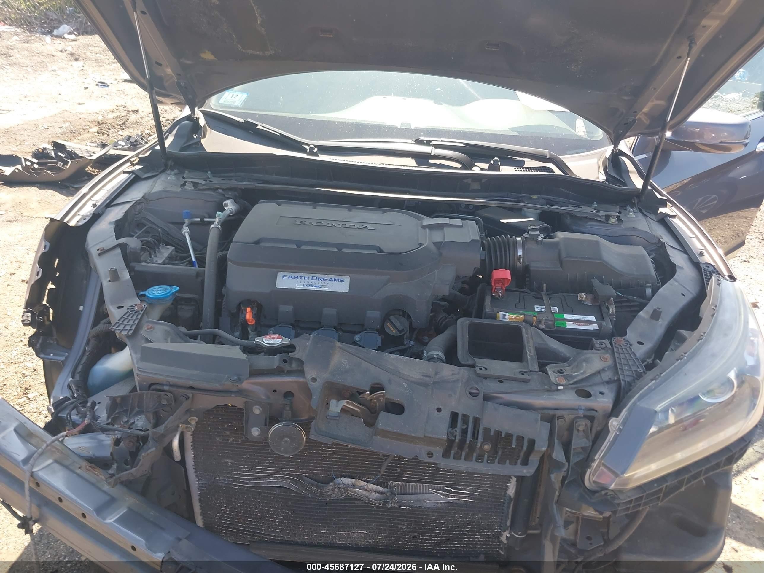 2015 Honda Accord Ex-l V-6 Серый vin: 1HGCR3F87FA019389