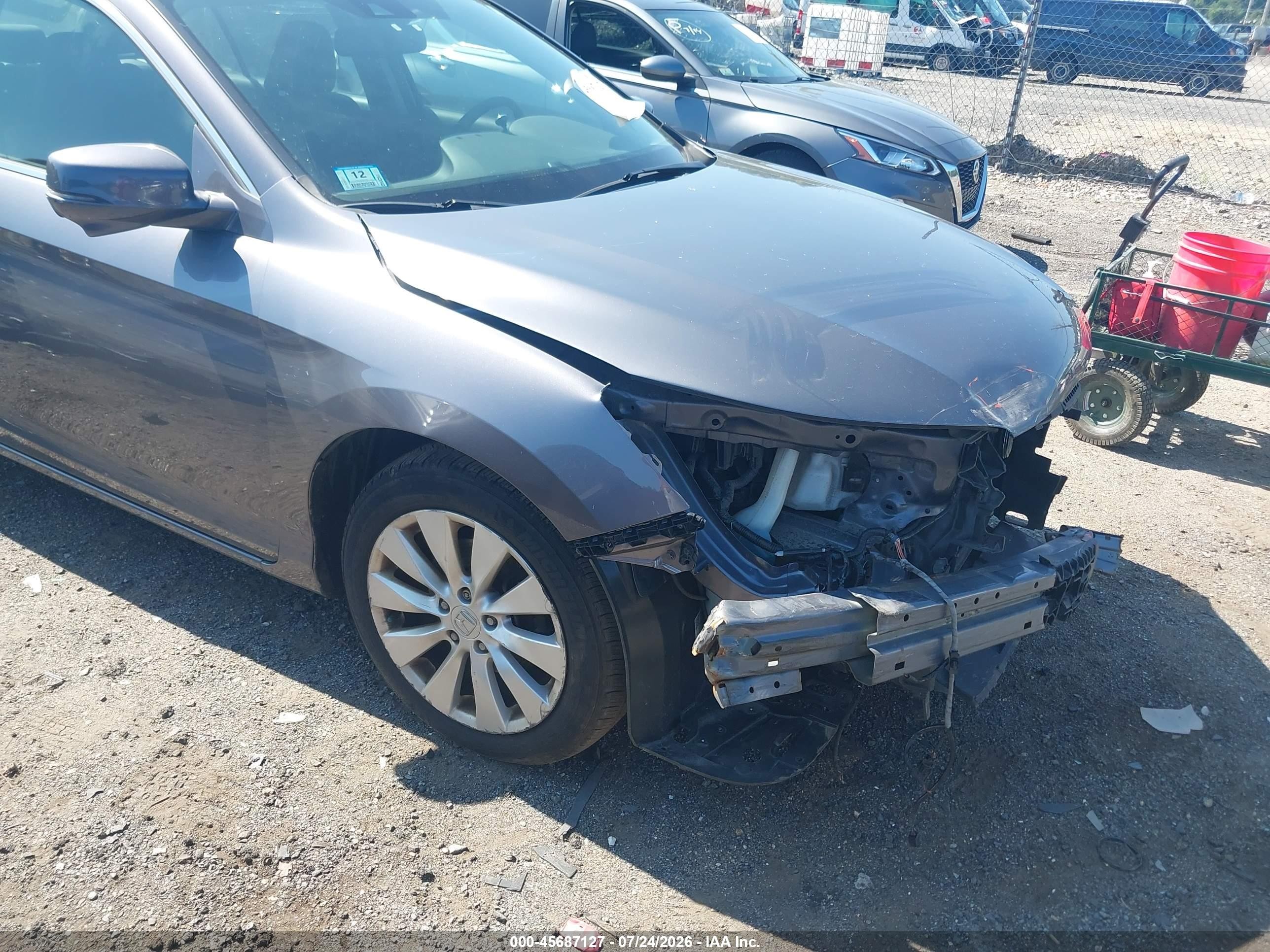 2015 Honda Accord Ex-l V-6 Серый vin: 1HGCR3F87FA019389