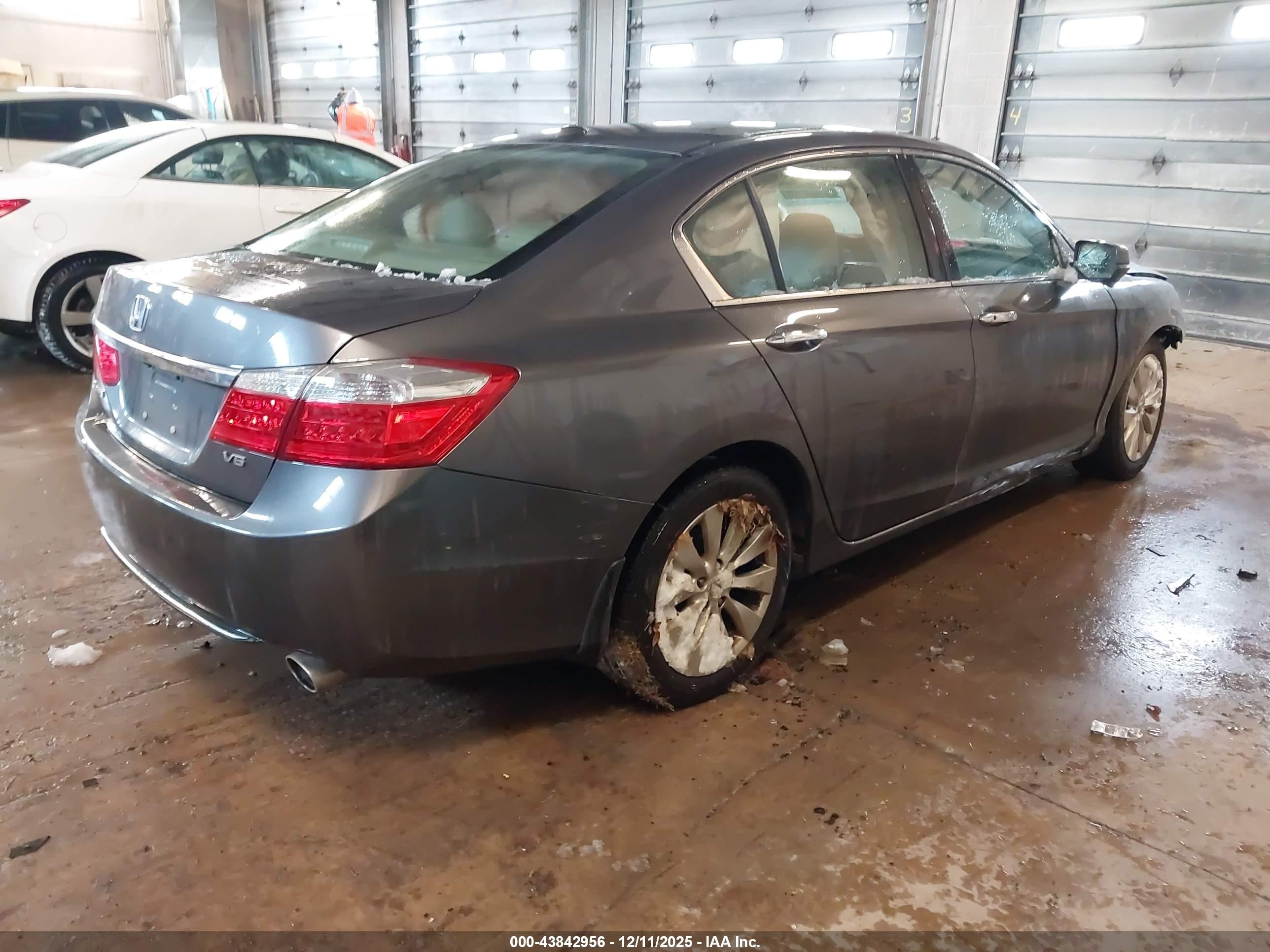 2015 Honda Accord Ex-l V-6 Gray vin: 1HGCR3F87FA020316