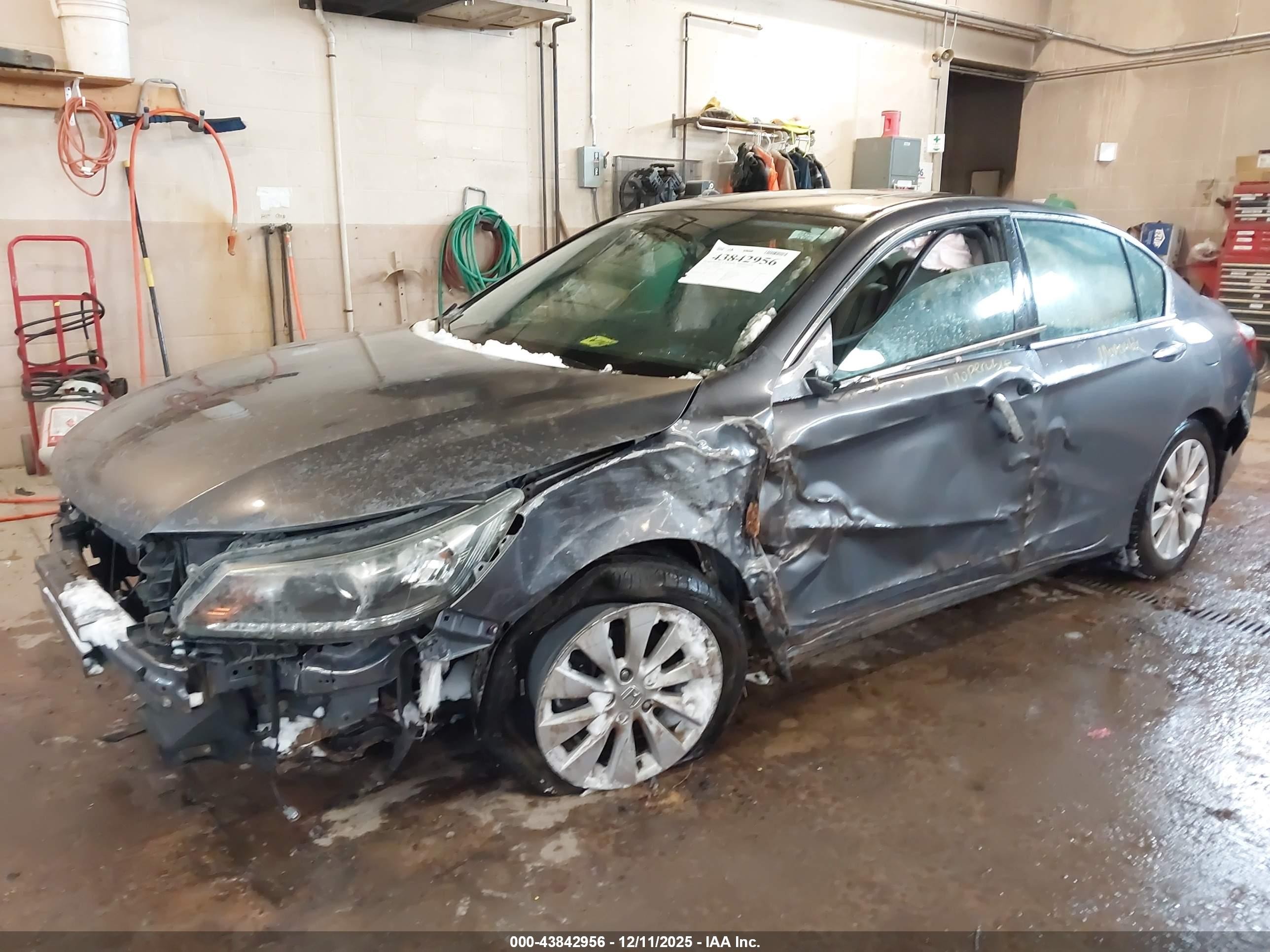 2015 Honda Accord Ex-l V-6 Gray vin: 1HGCR3F87FA020316