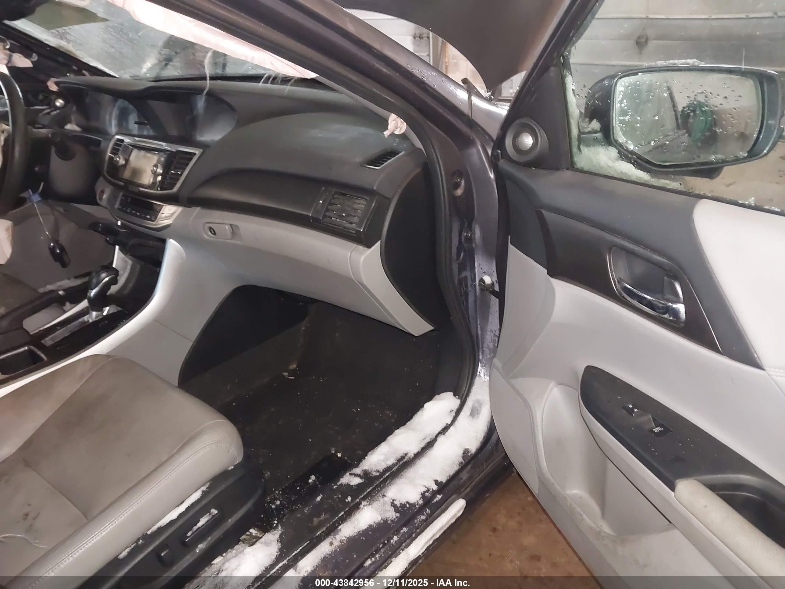 2015 Honda Accord Ex-l V-6 Gray vin: 1HGCR3F87FA020316