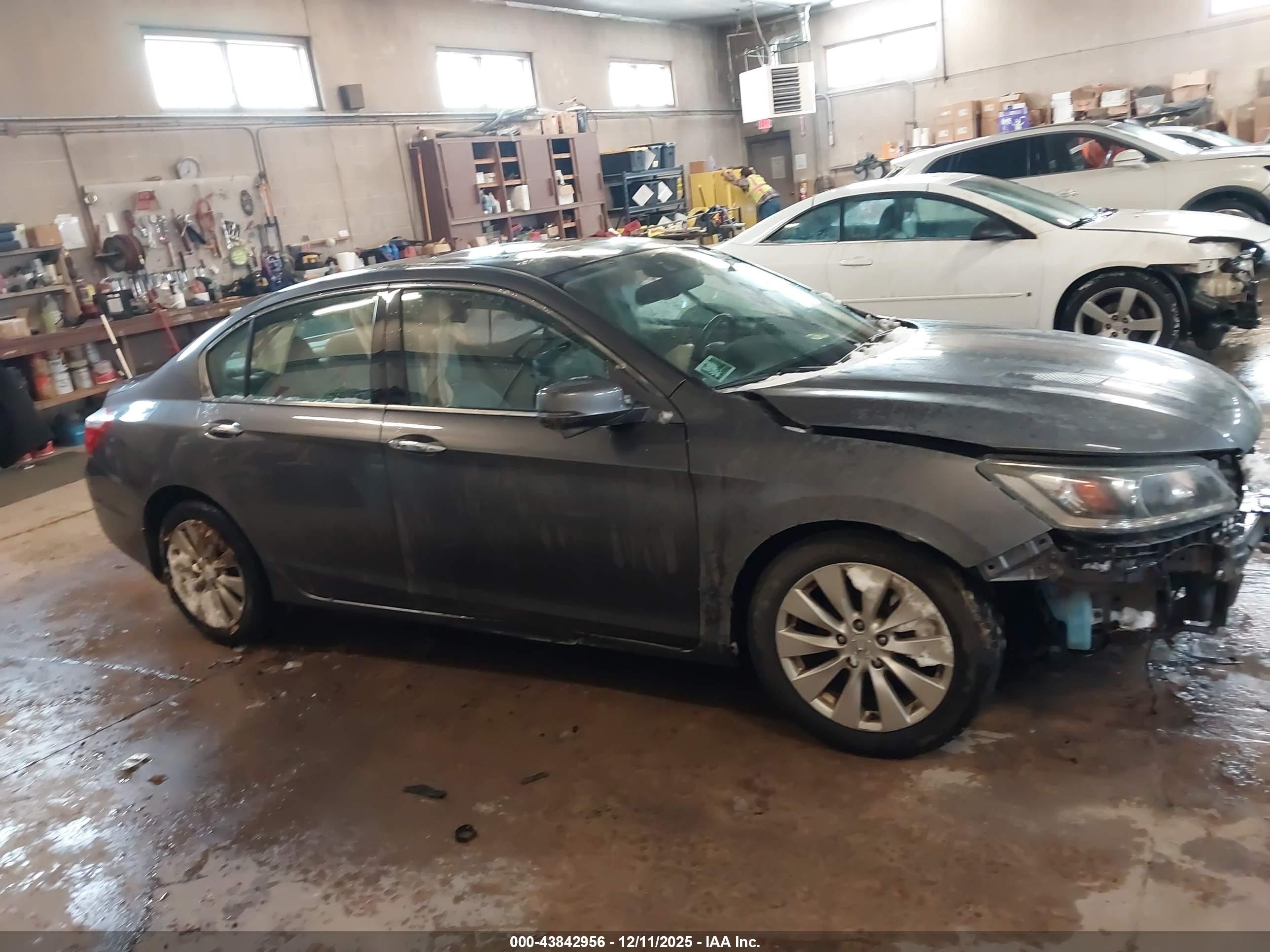 2015 Honda Accord Ex-l V-6 Gray vin: 1HGCR3F87FA020316