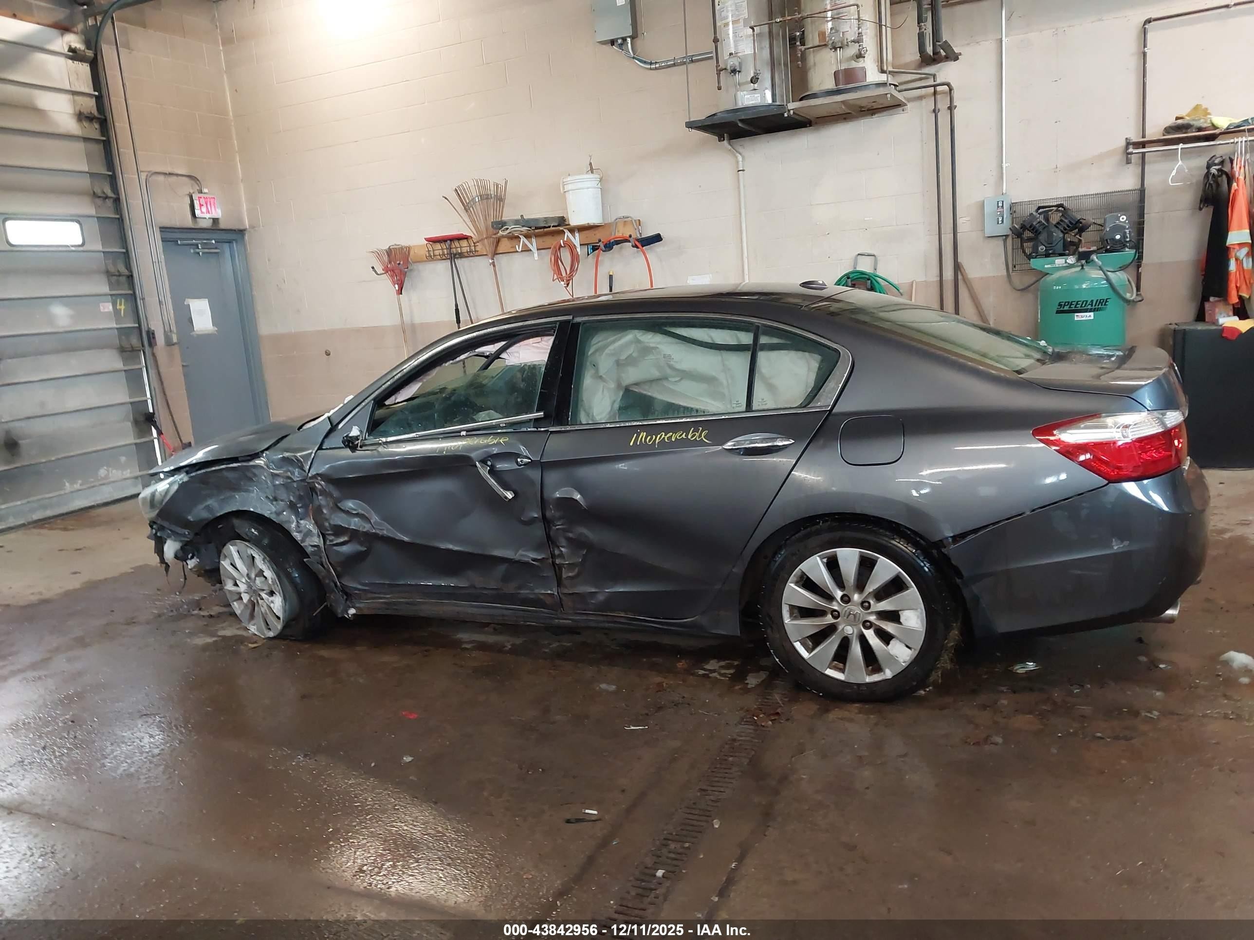 2015 Honda Accord Ex-l V-6 Gray vin: 1HGCR3F87FA020316