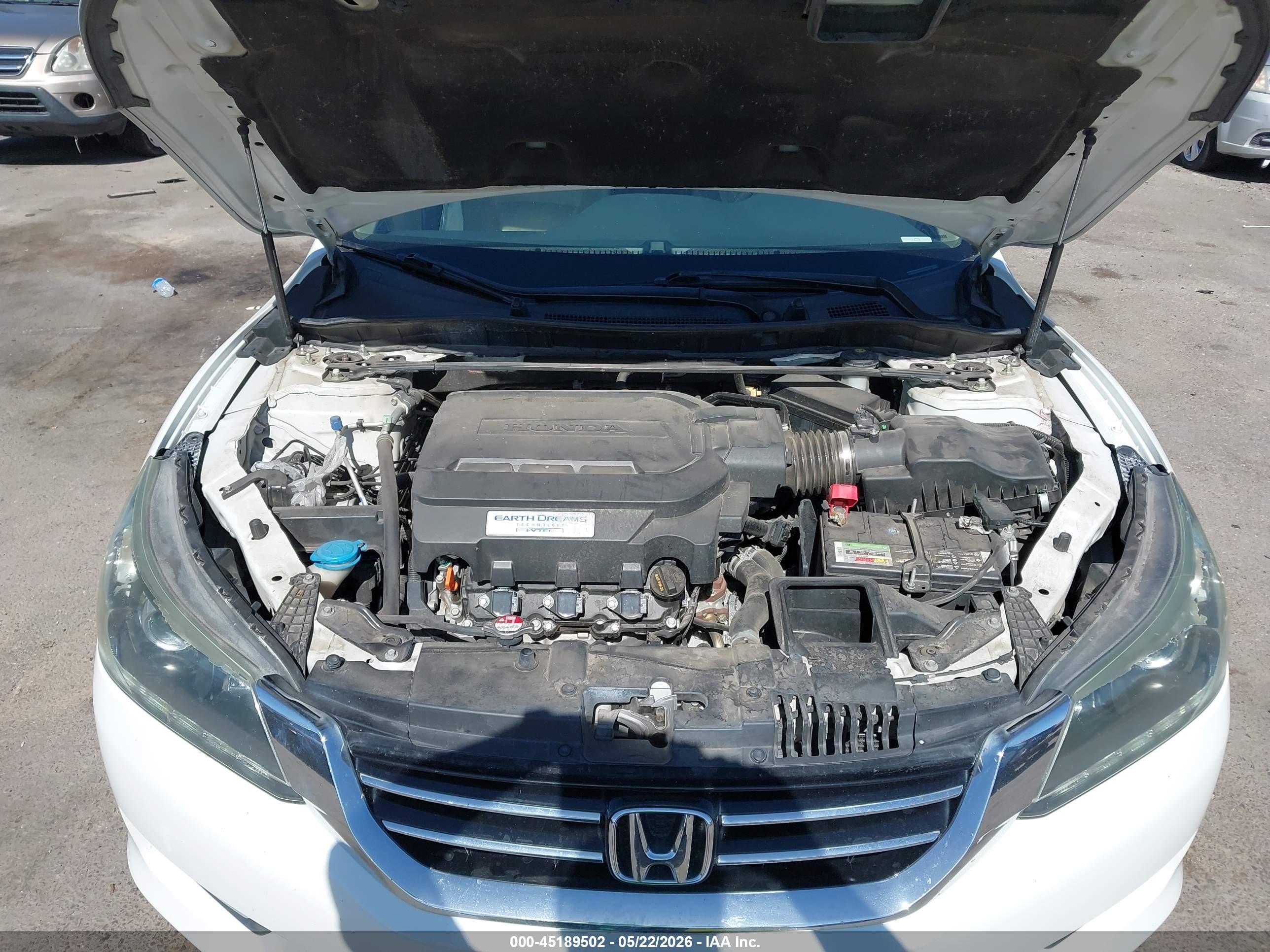 2015 Honda Accord Ex-l V-6 White vin: 1HGCR3F87FA024673