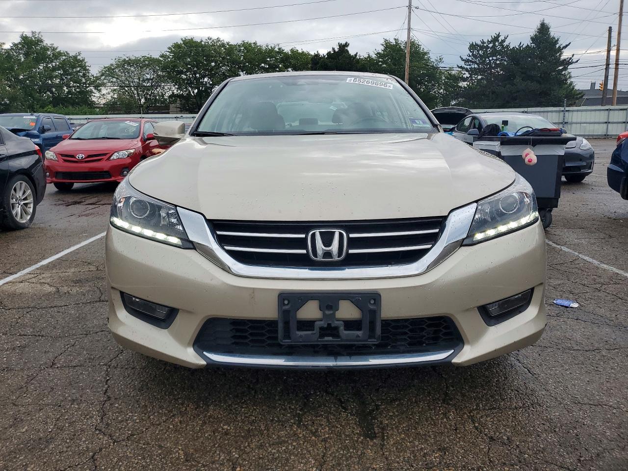 2015 Honda Accord Exl Beige vin: 1HGCR3F87FA028142