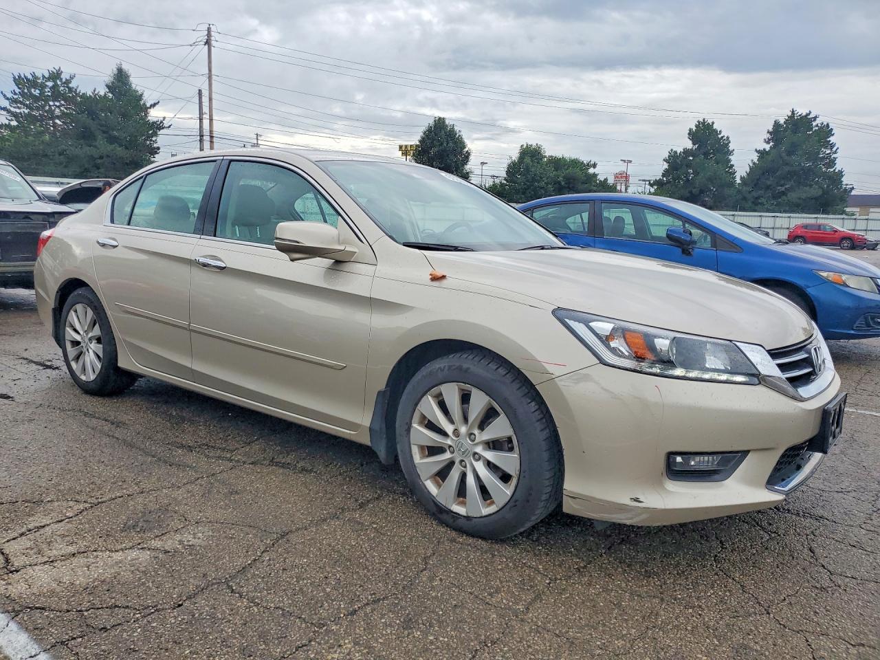 2015 Honda Accord Exl Beige vin: 1HGCR3F87FA028142