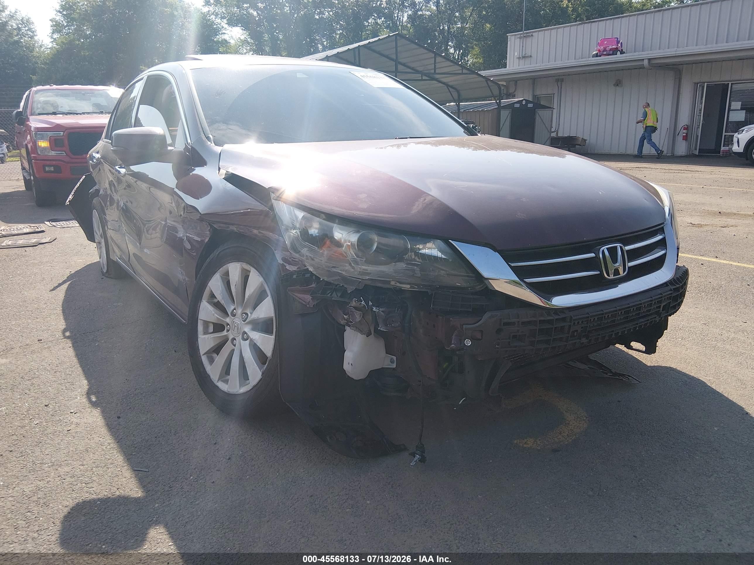 2015 Honda Accord Ex-l V-6 Burgundy vin: 1HGCR3F87FA031994